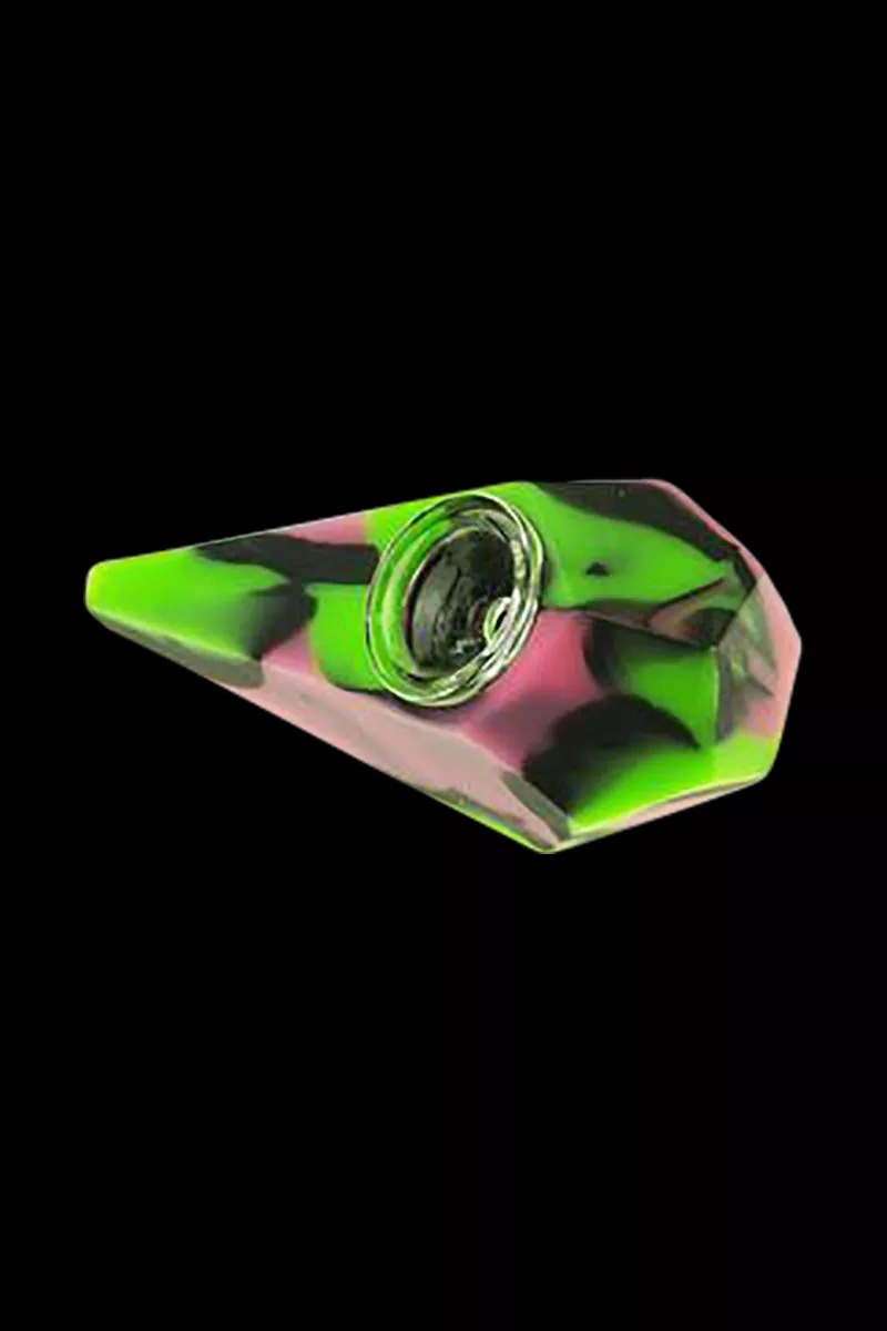 Silicone Diamond Hand Pipe with Glass Bowl