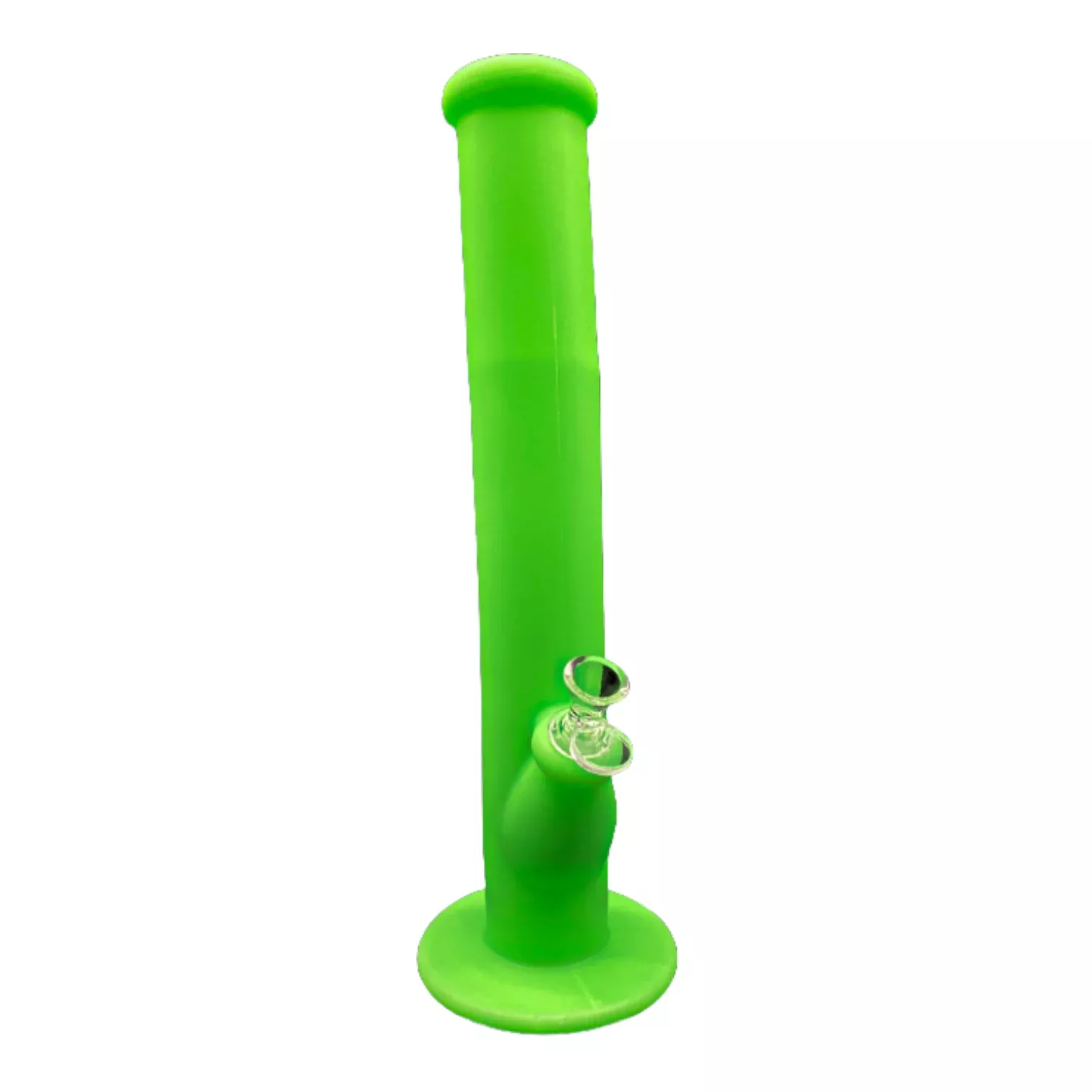 Silicone Straight Bong Green 12 Inch
