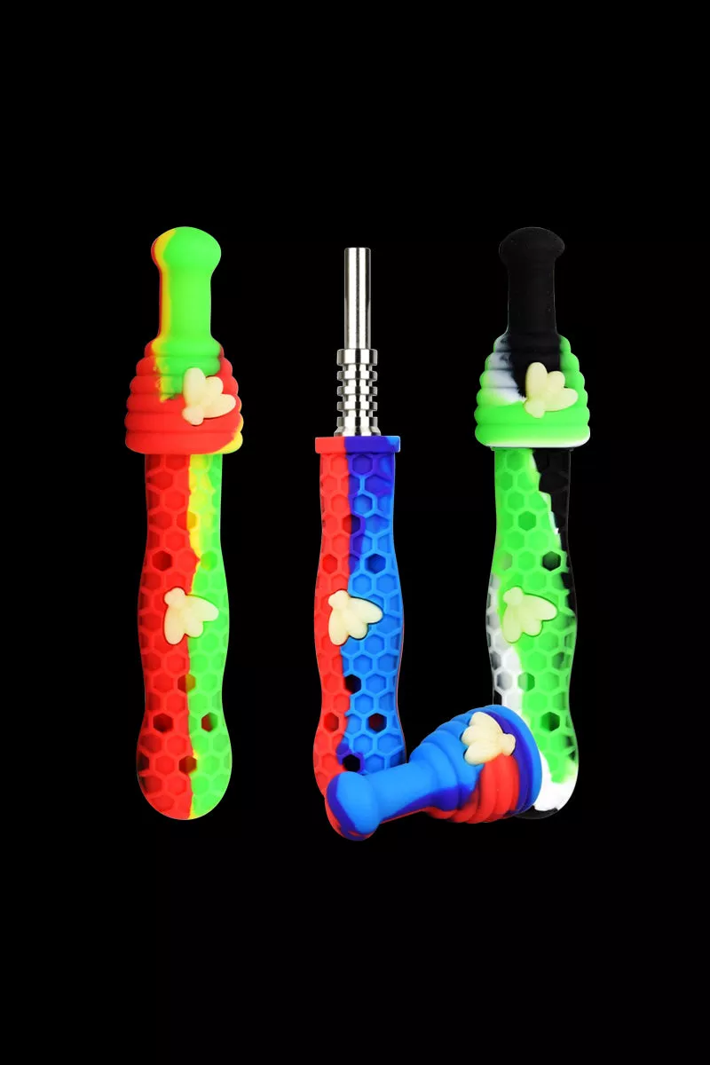 Silicone UV Honeybee Vapor Straw with Cap