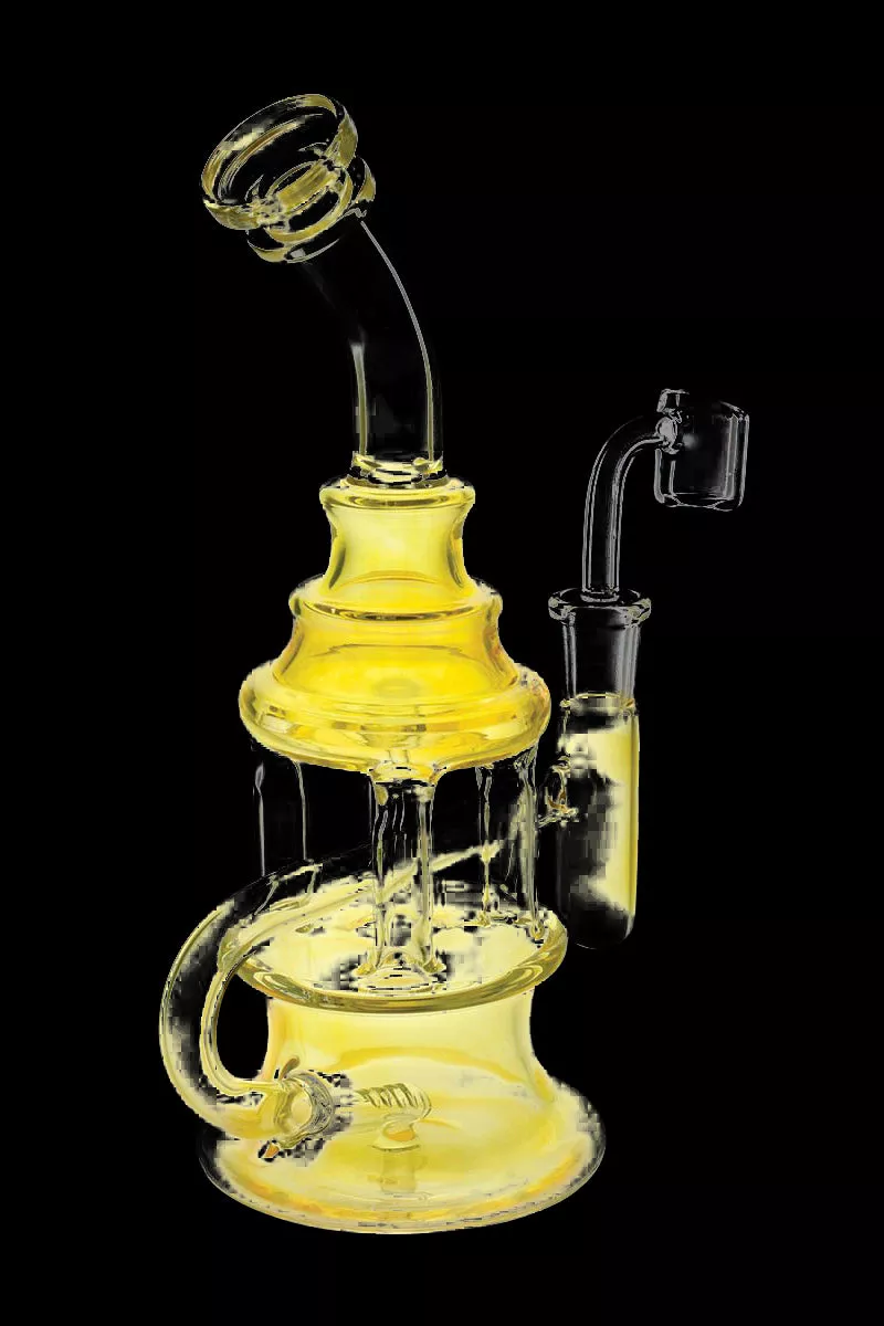 Silver Fumed Scientific Oil Dab Rig – Circ Stack