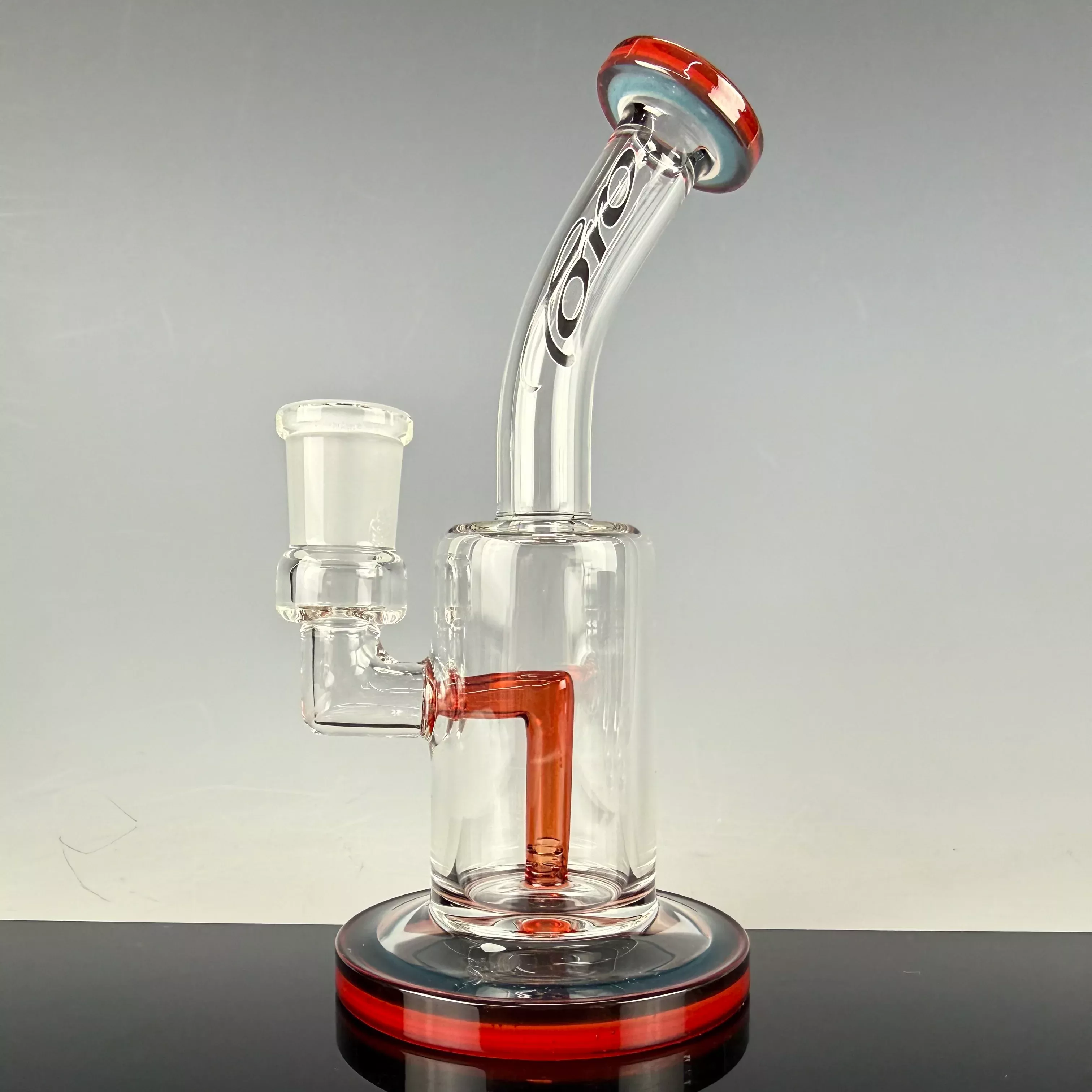 Single Mini Macro (Colored Foot & Mouthpiece) by Toro Glass