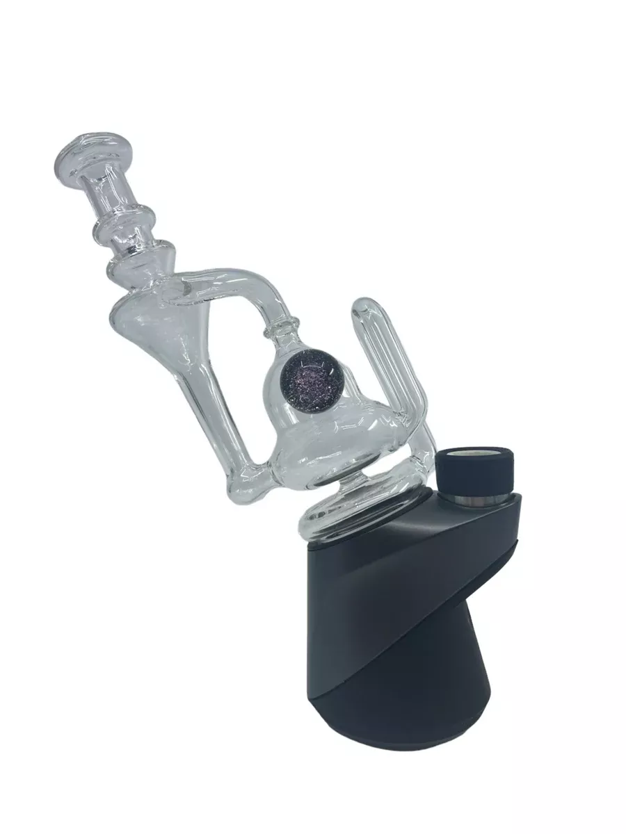 Single Uptake Recycler with Dichro Marble - Custom Puffco Peak Pro Attachment
