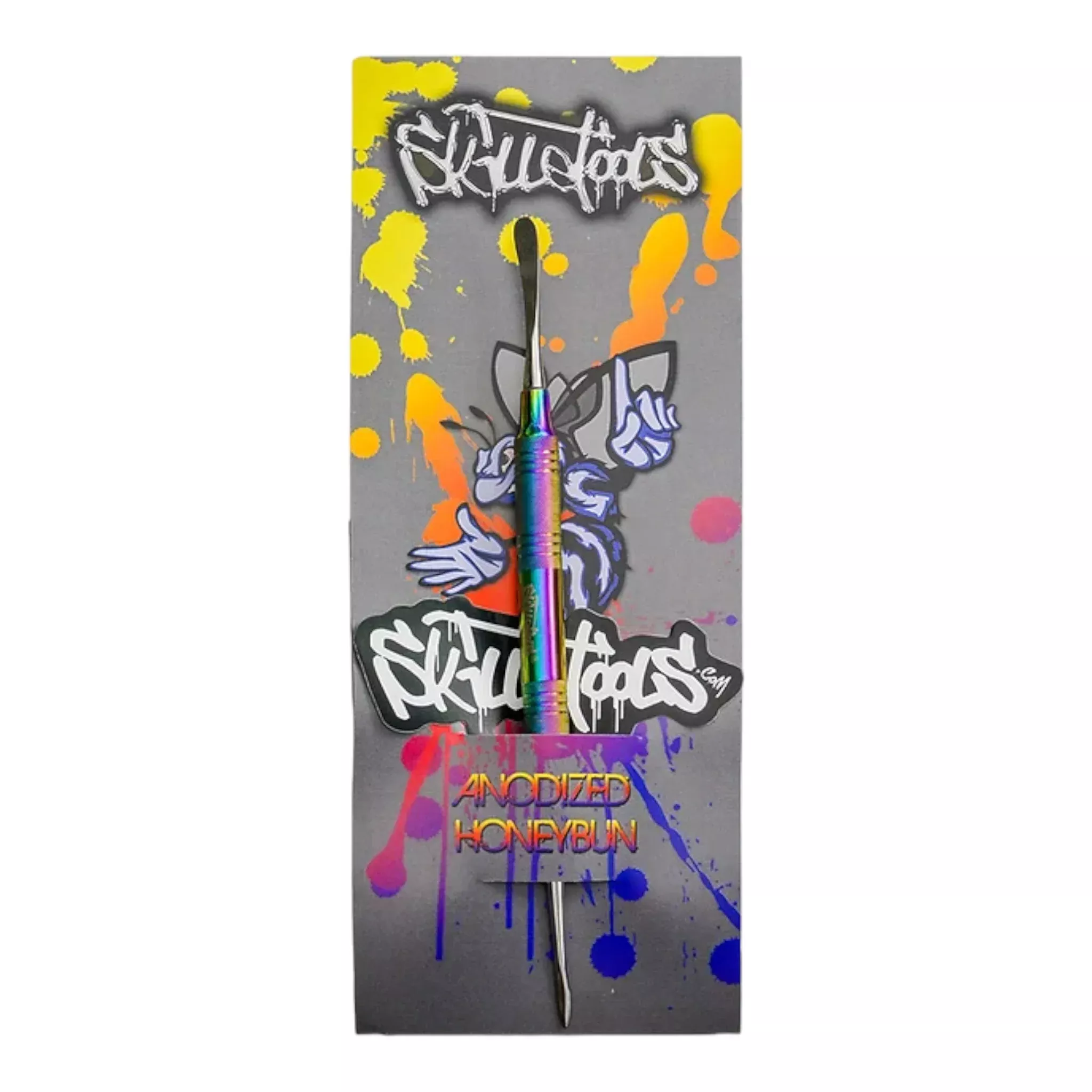 Skilletools - Honeybun - Rainbow Anodized Stainless Steel Double Sided Dab Tool