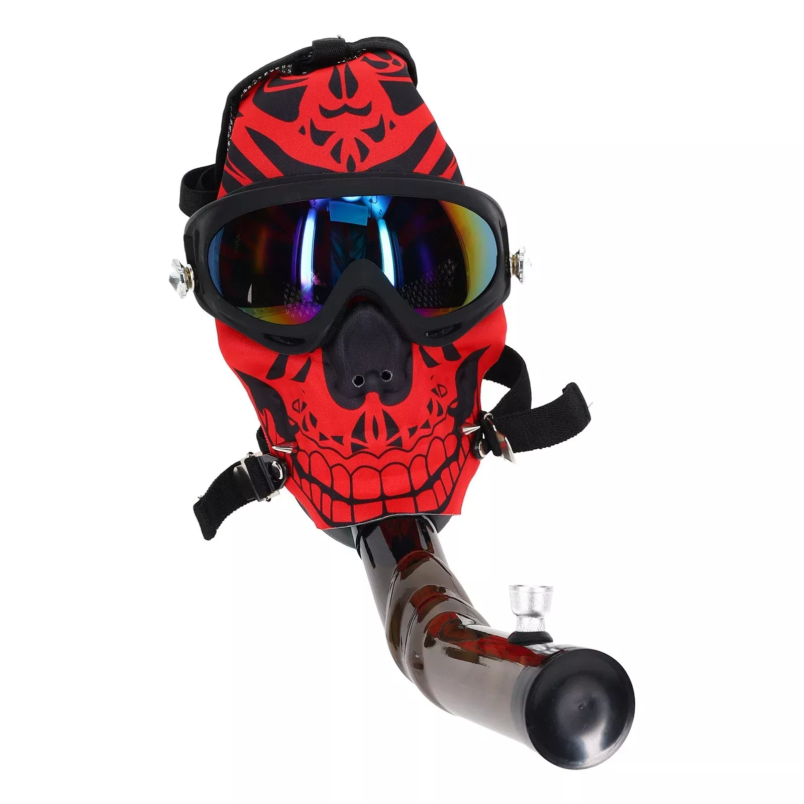 Skull Party Acrylic Gas Mask Bong