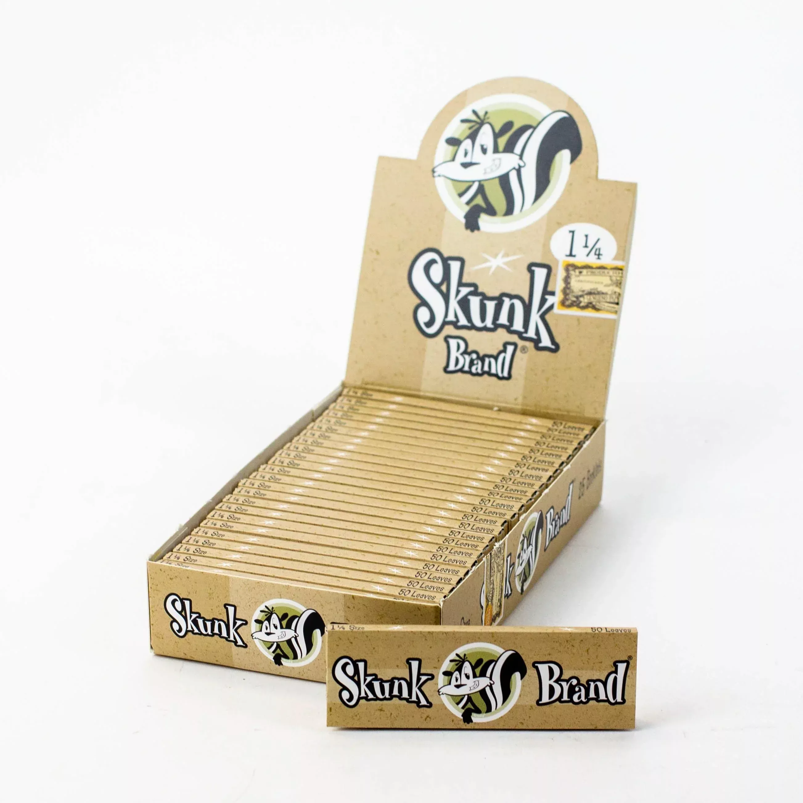 Skunk Brand 1 1/4 Original Hemp Rolling Papers - 24 Pack Display