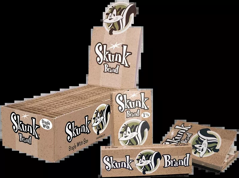 Skunk Brand Original Single Wide Rolling Papers - 25 Pack Display