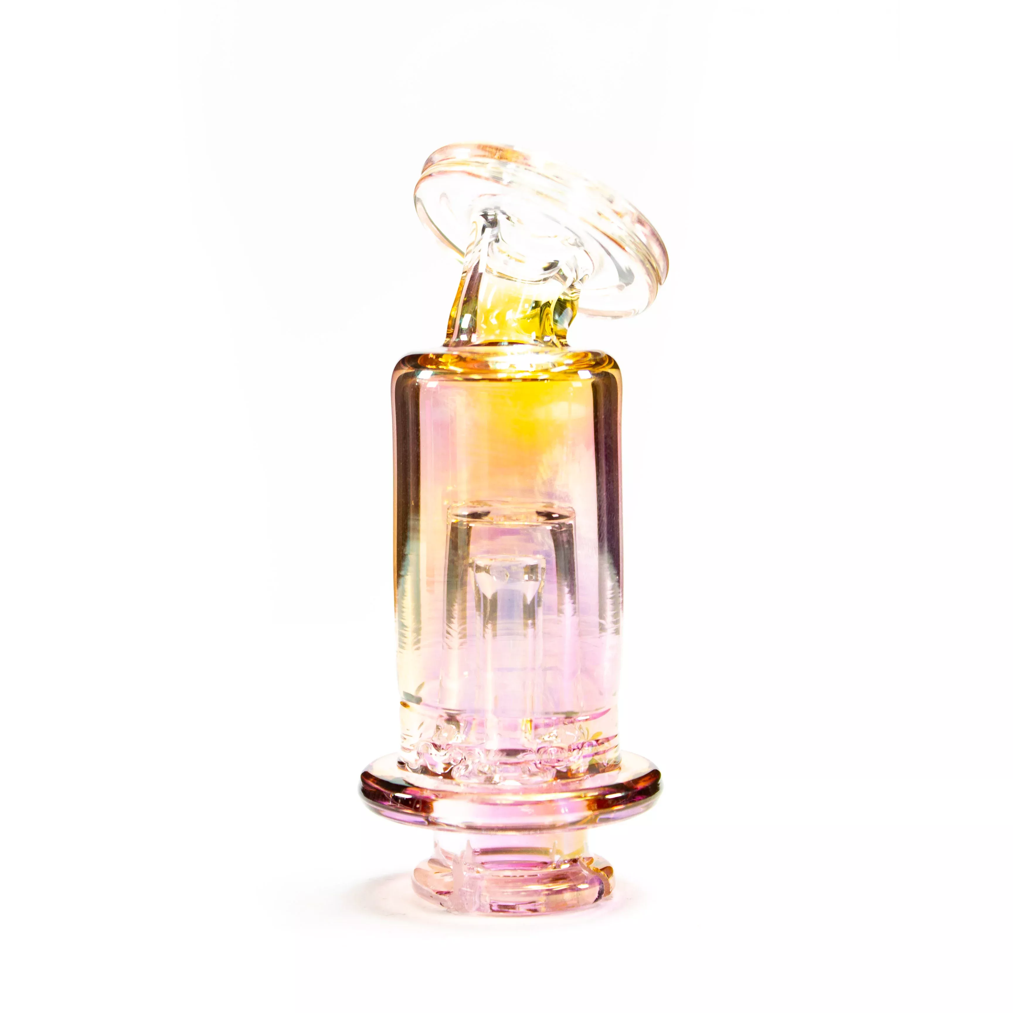 Slate Glass | Gold Fumed Kickback Core Bubbler #SLA34