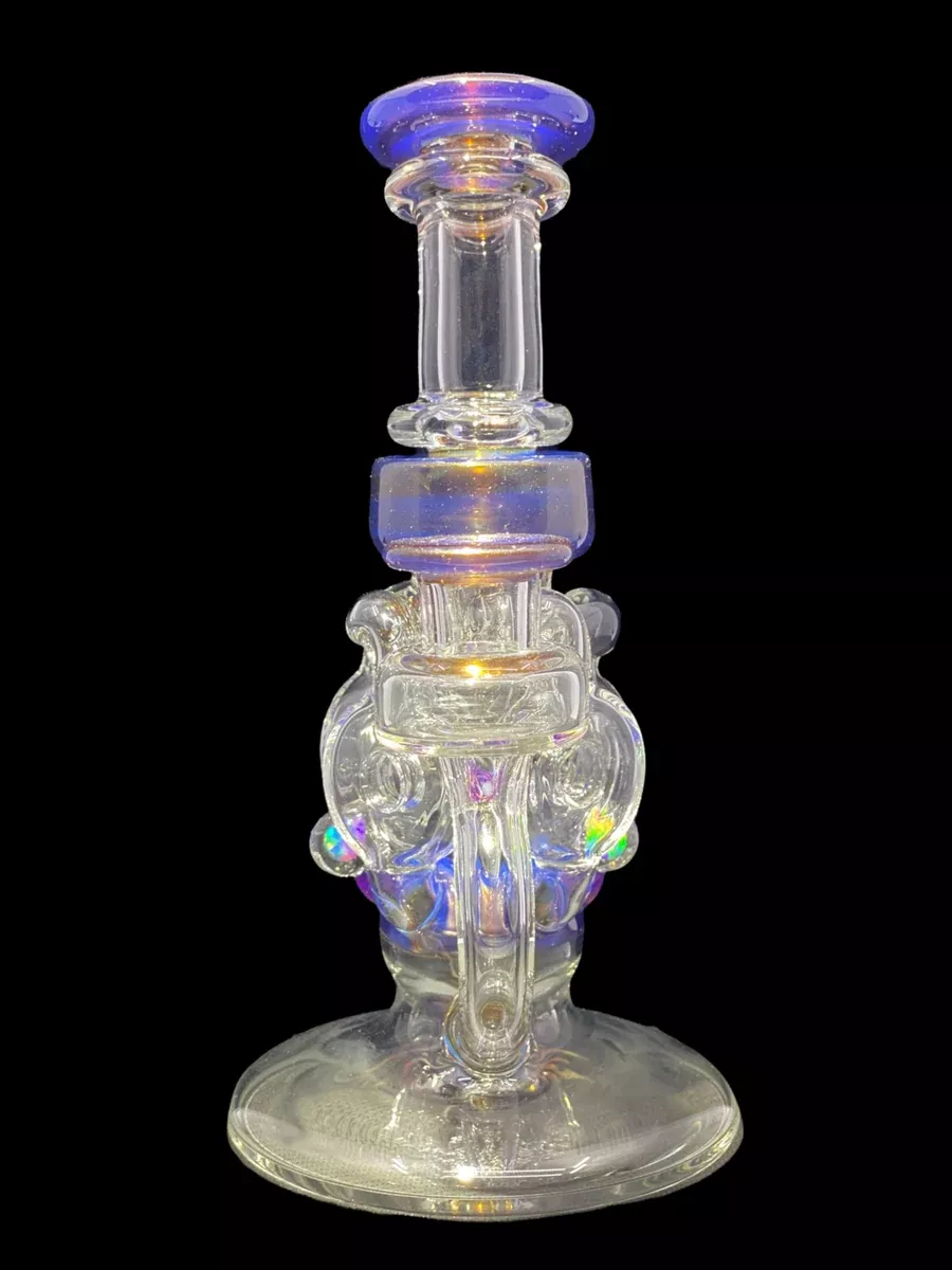 Sleeps Glass Cycler Quad Uptake Recycler | Bronze Pearl & Neo Opal Dab Rig for Smooth Hits