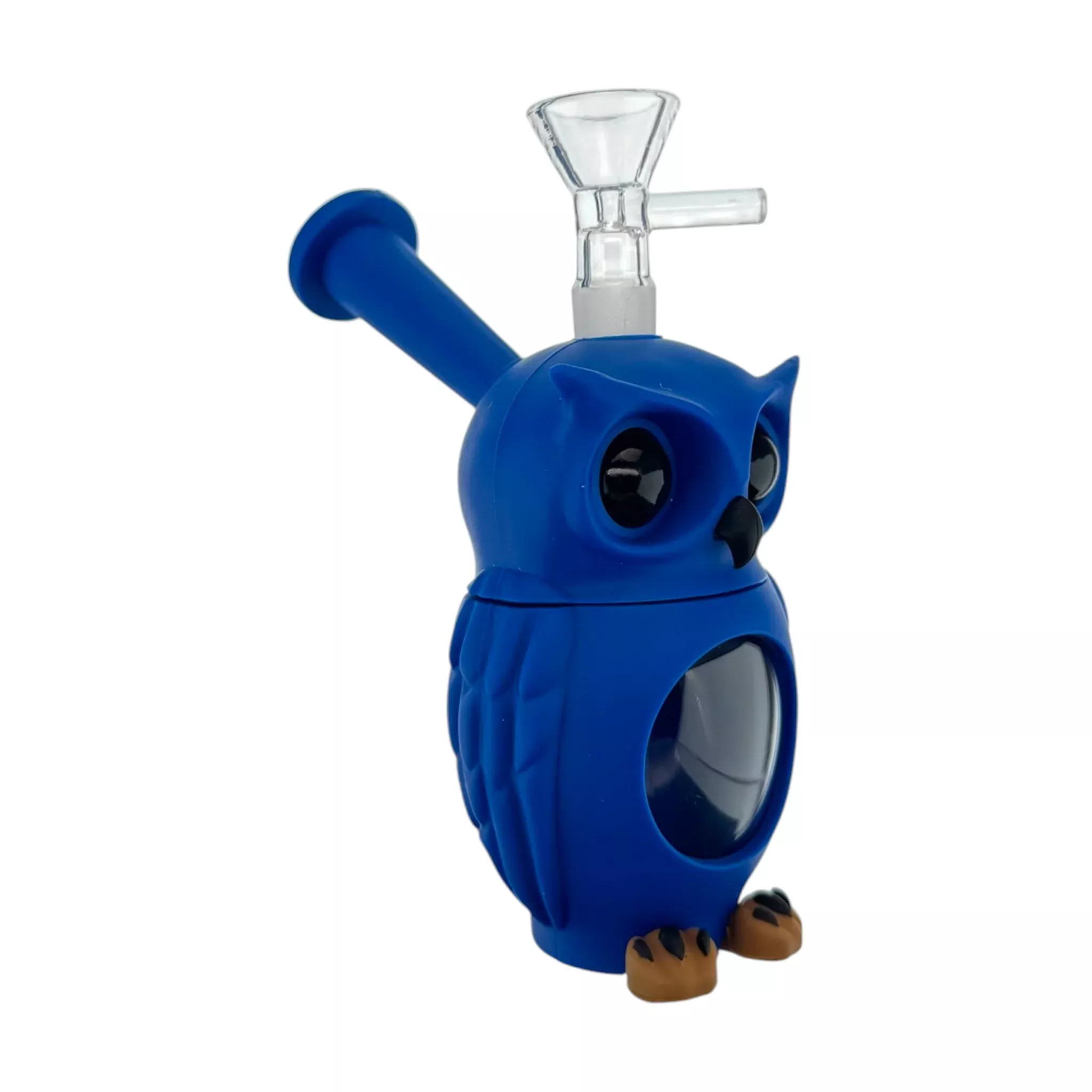 Small Blue Owl Silicone Rubber Bong