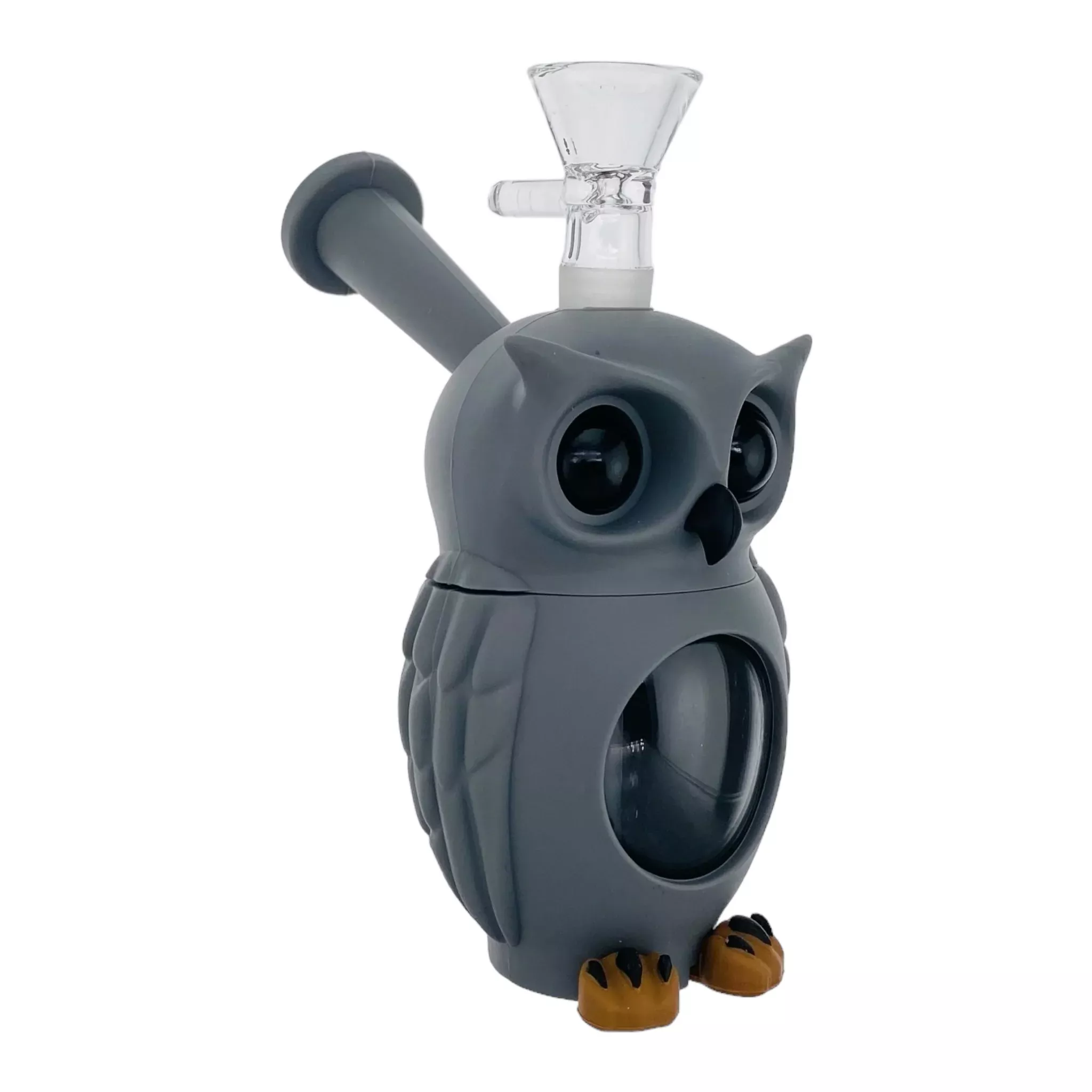 Small Grey Owl Silicone Rubber Bong