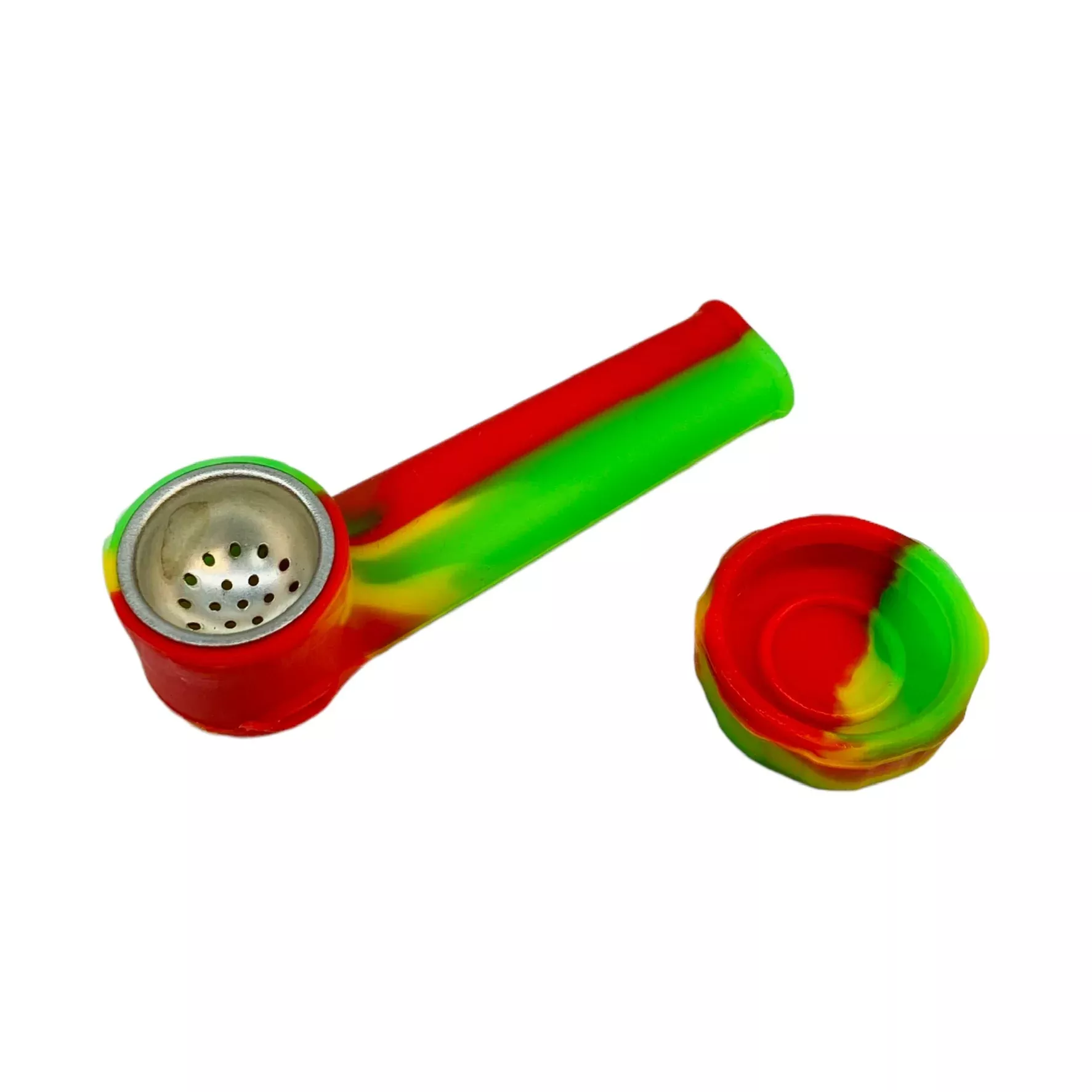 Small Silicone Hand Pipe With Metal Bowl