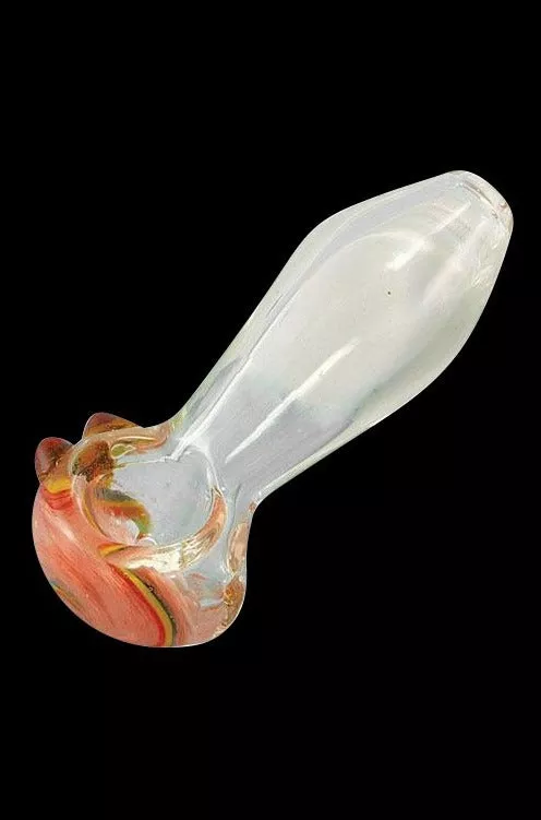 Small Transparent w/ Spiral Glass Pipe