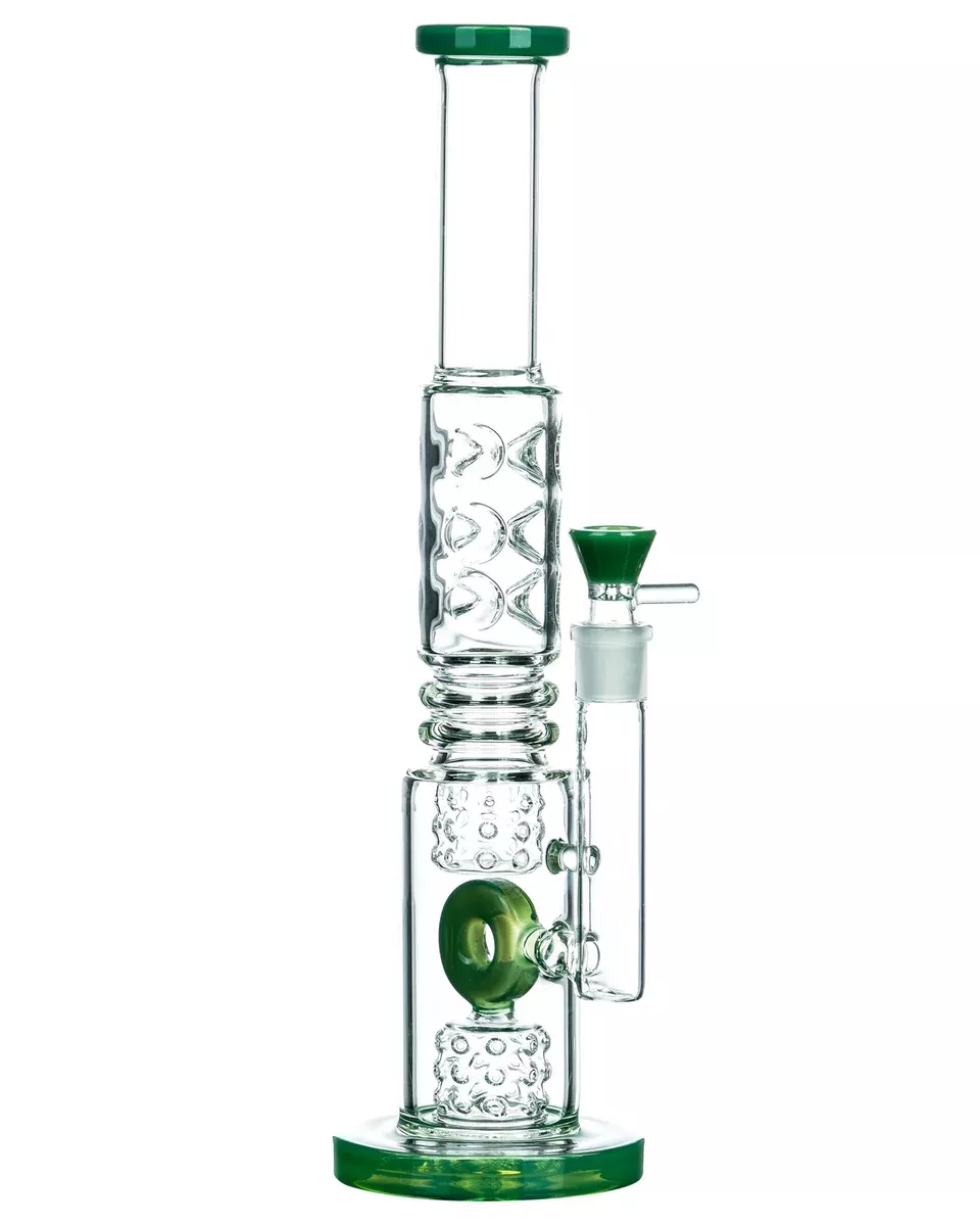 Smokin' Buddies Fire Cut Inset to Donut Perc Big Water Pipe