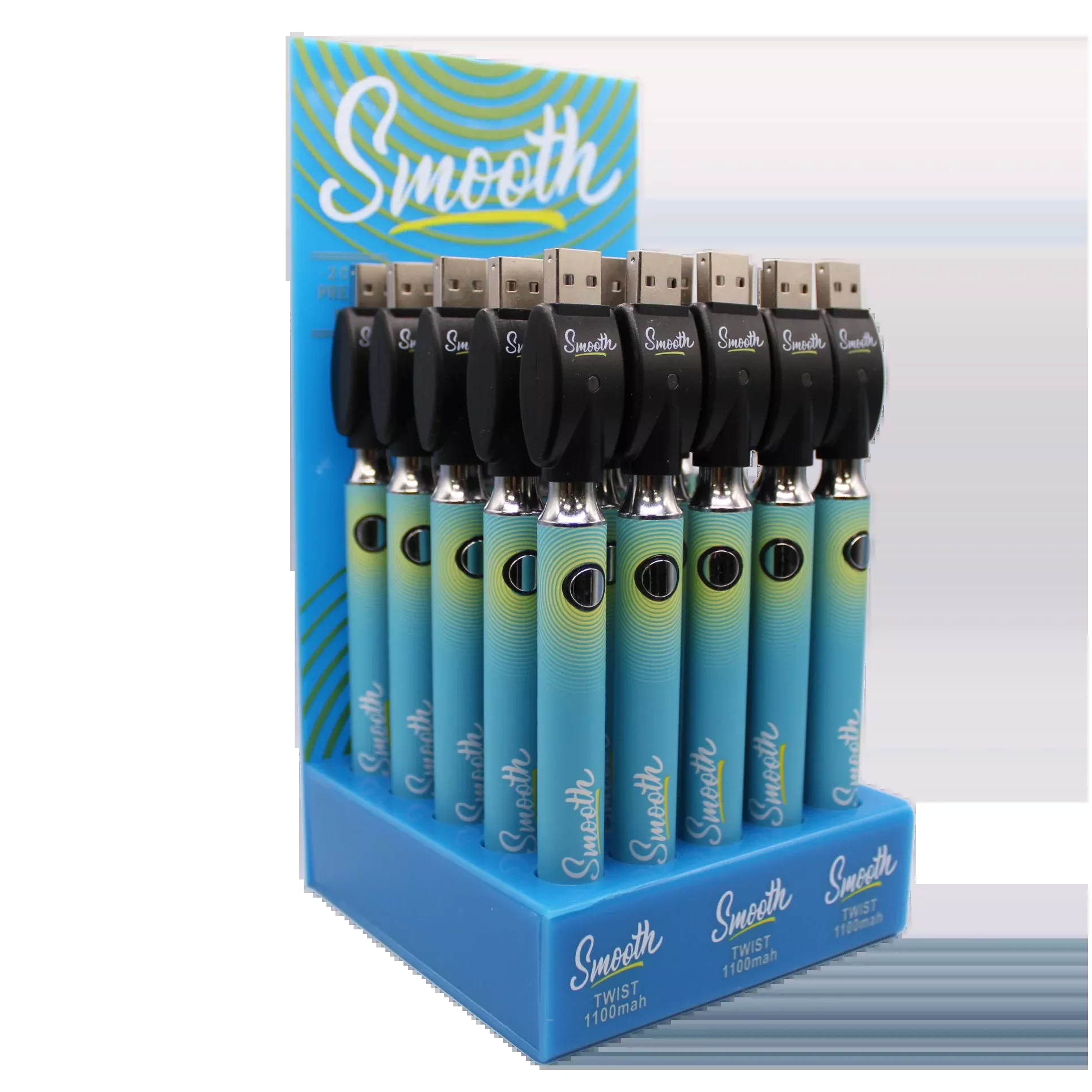 Smooth 510 Thread Batteries w/ Display – 25-Count Box