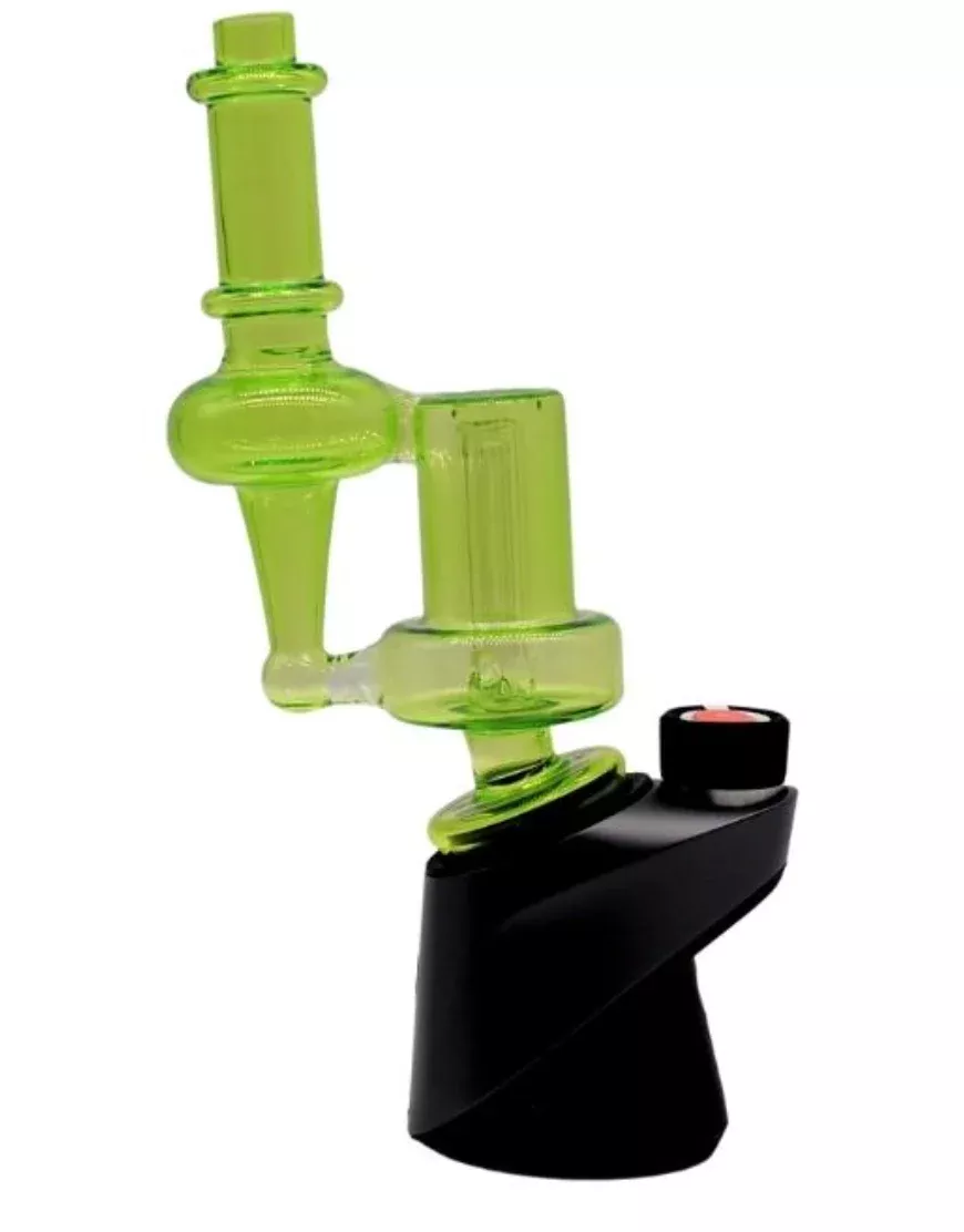 Smoq Glass Recycler Attachment – Green Puffco Peak & Peak Pro Accessory
