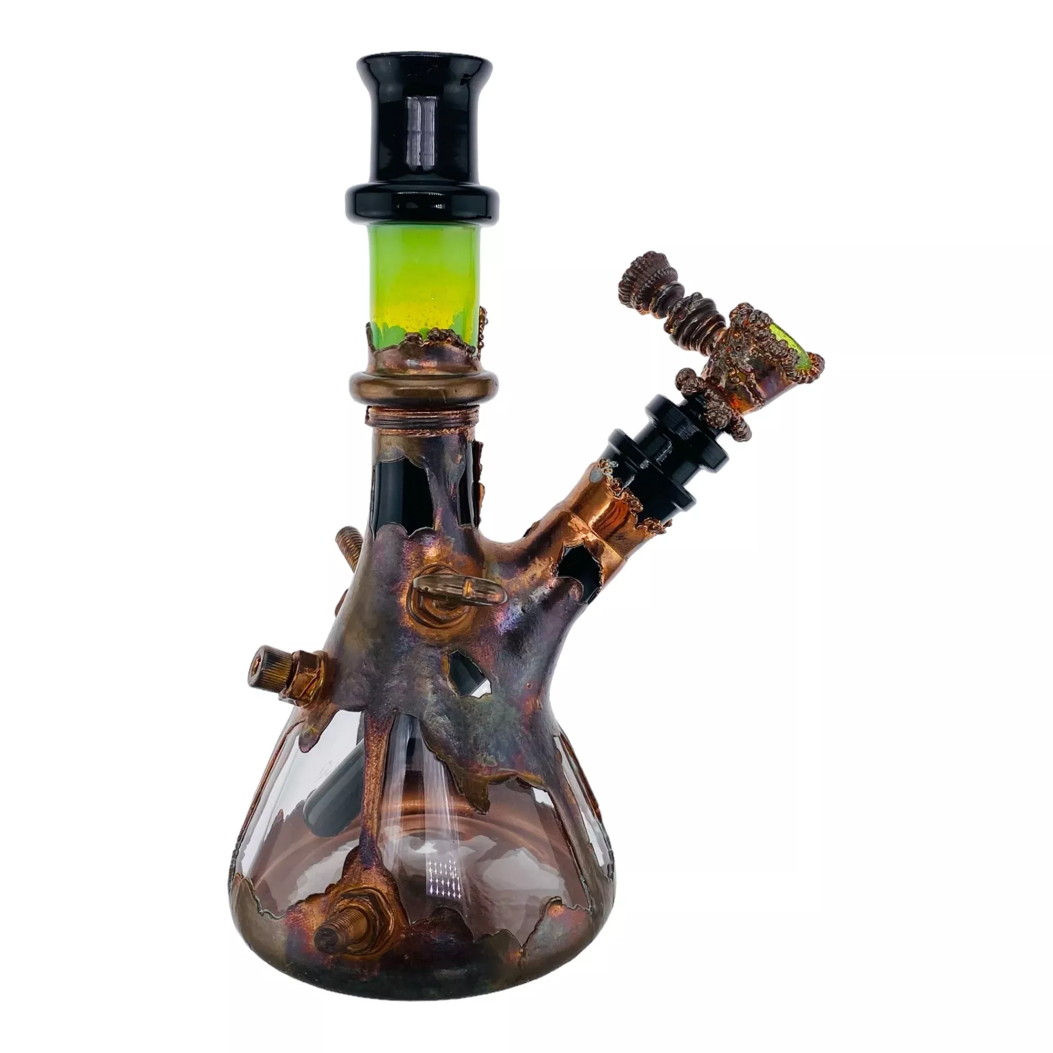 Snic Barnes Glass Bong With Copper Electroforming