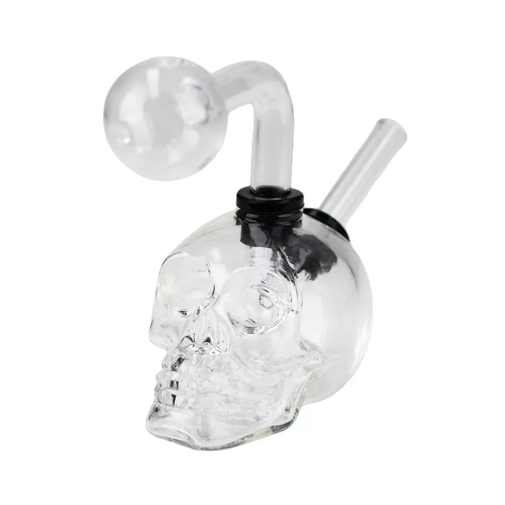 Soft Glass Skull Oil Bong
