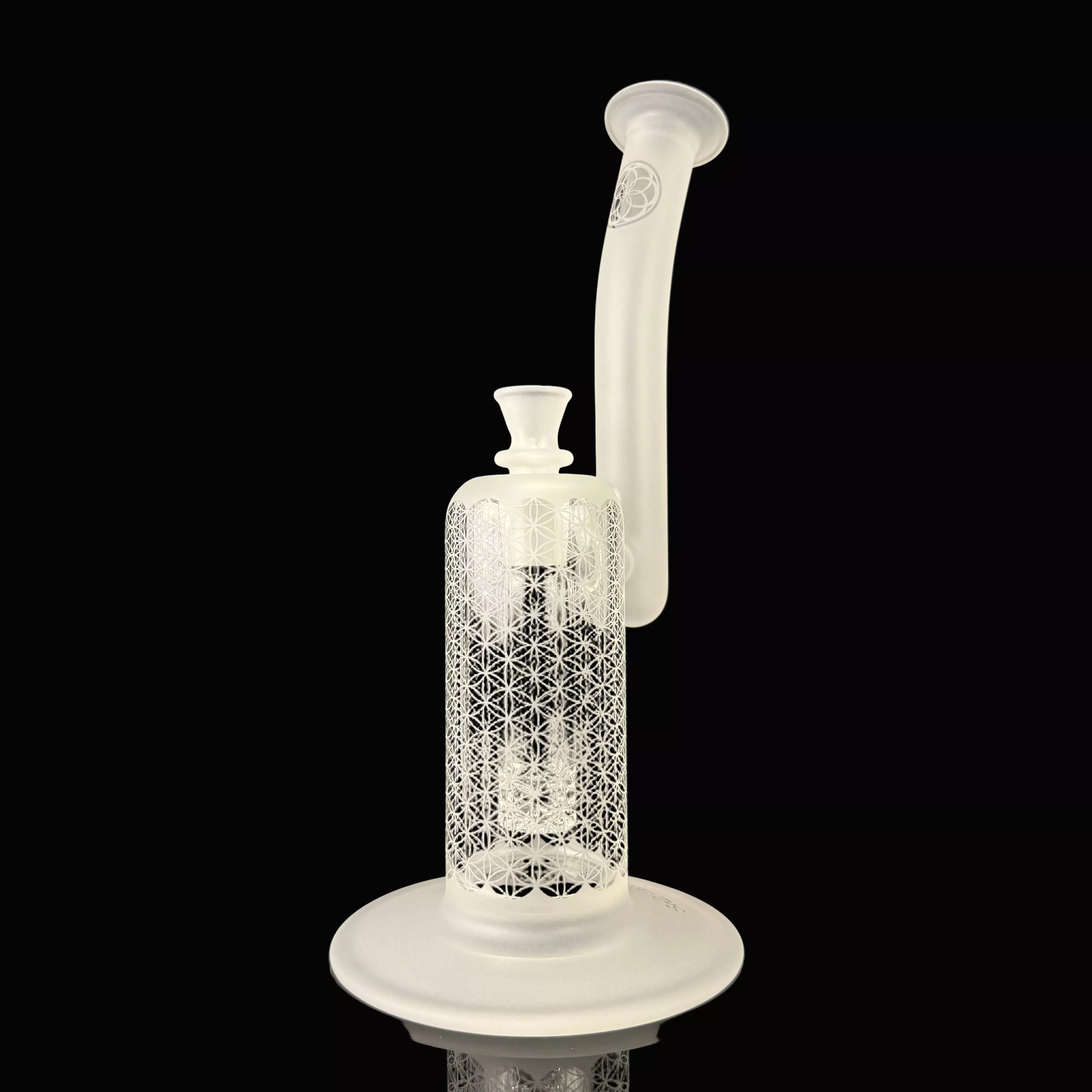 SOL Lace Perc Sherlock Bubbler "Sacred G Etched" by SOL Glassworks