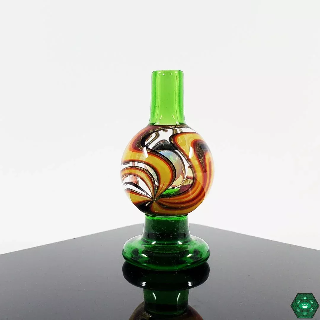 Soup Glass Wig-Wag Bubble Cap with Opal - 25mm, Multiple Colors