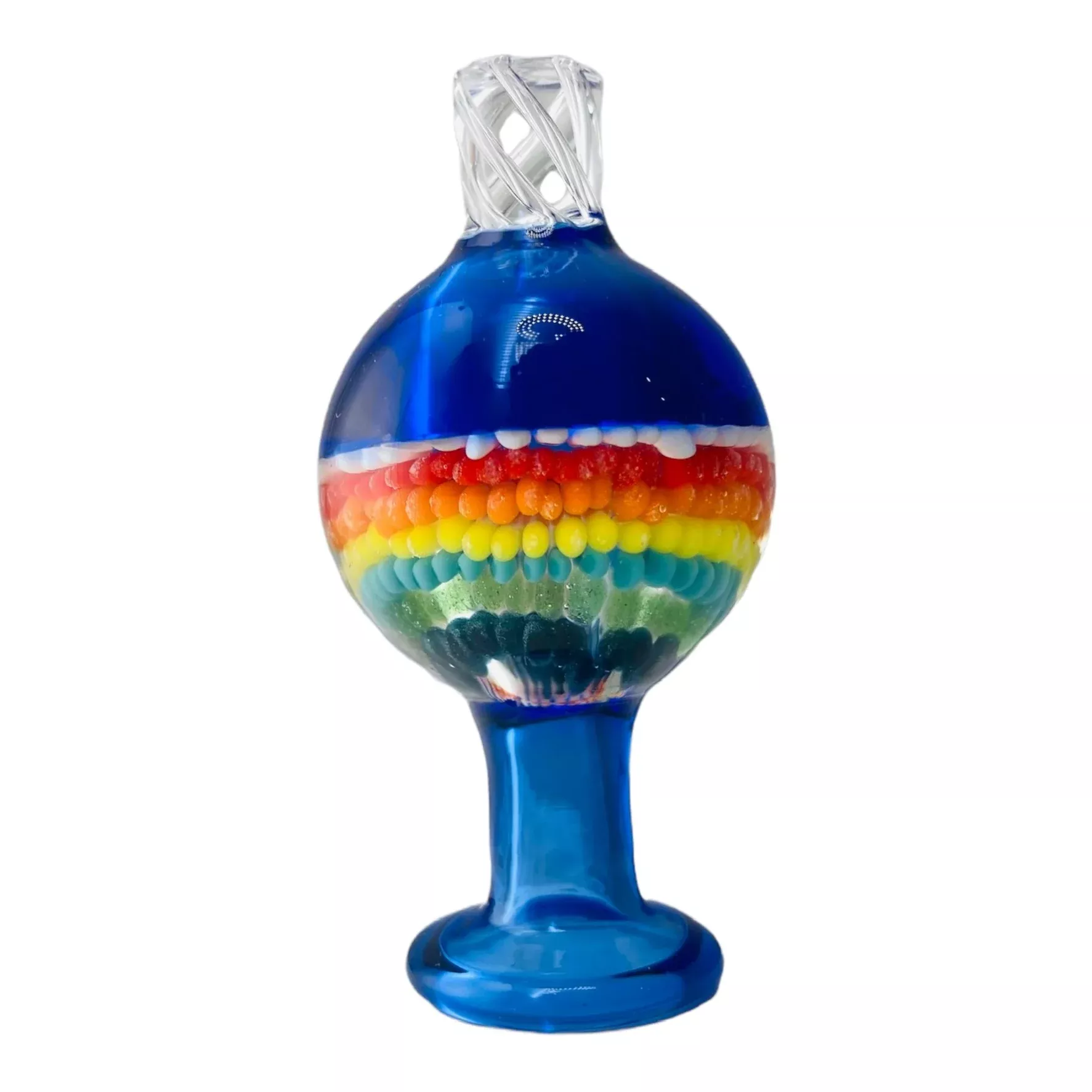 Spinner Bubble Carb Cap - Cobalt Blue Color Explosion