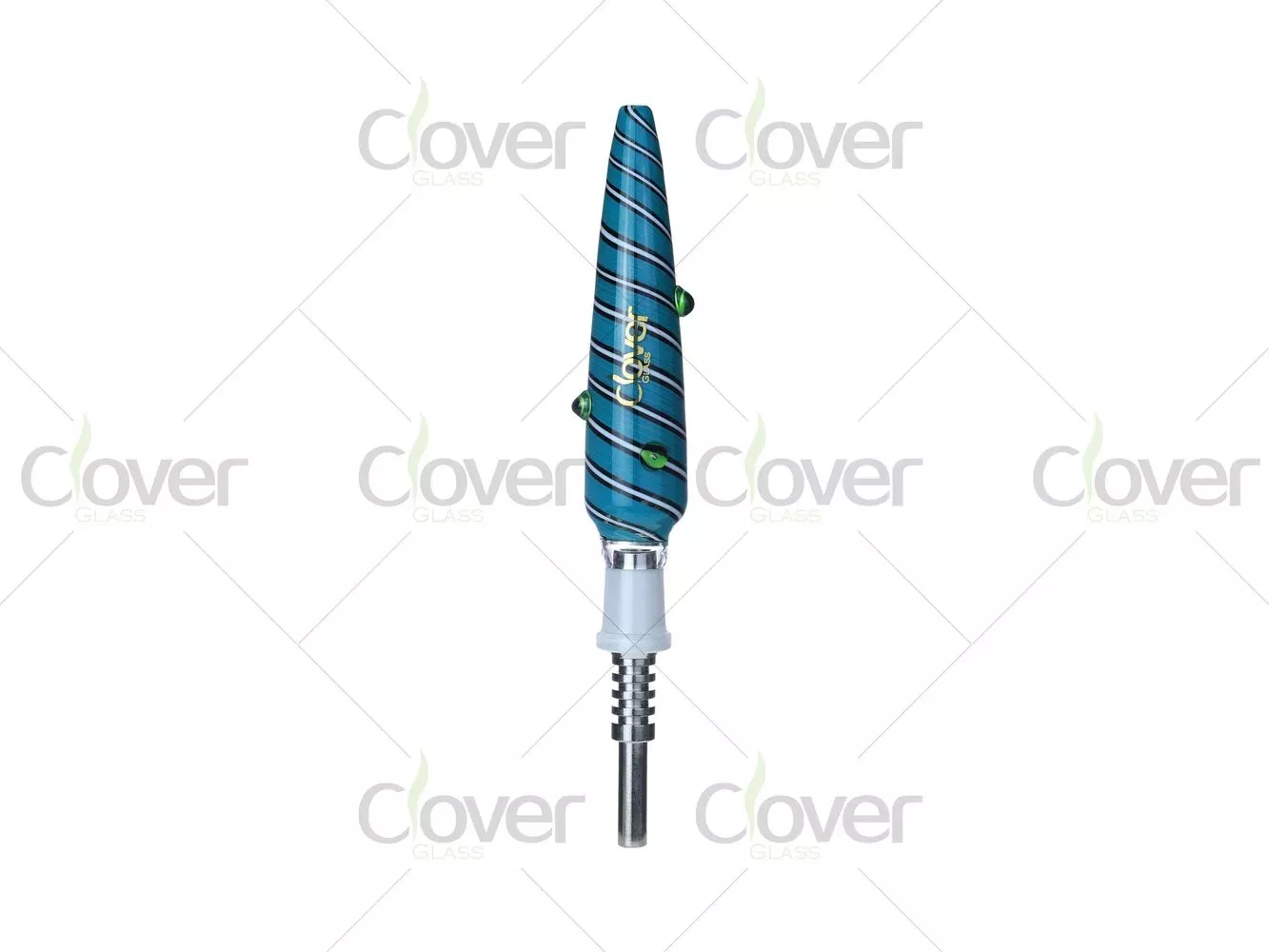 Spiral Glass Nectar Collector with Ceramic Tip, Mixed Colors, Complete Retail Set
