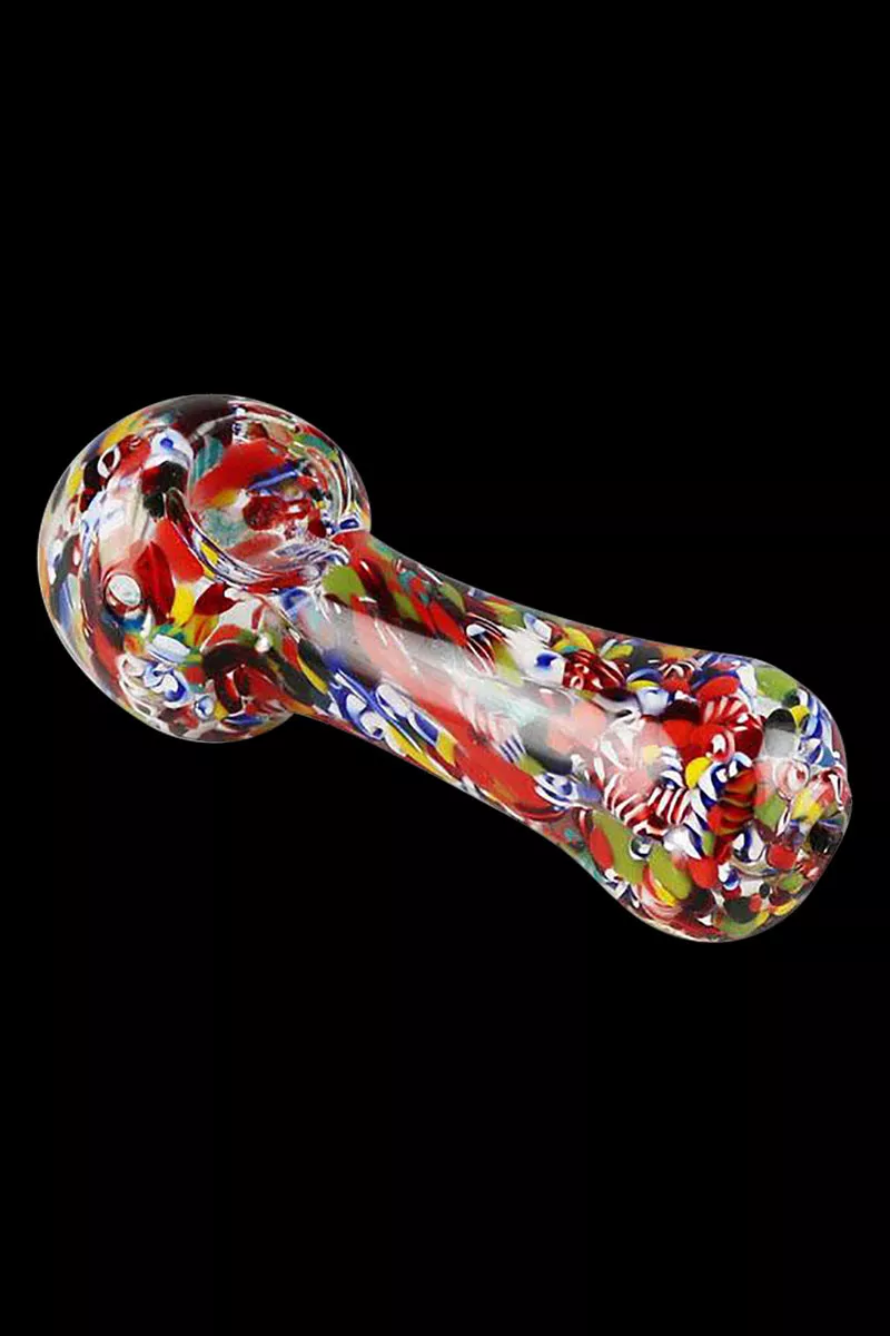 Splatter Frit Glass Hand Pipe