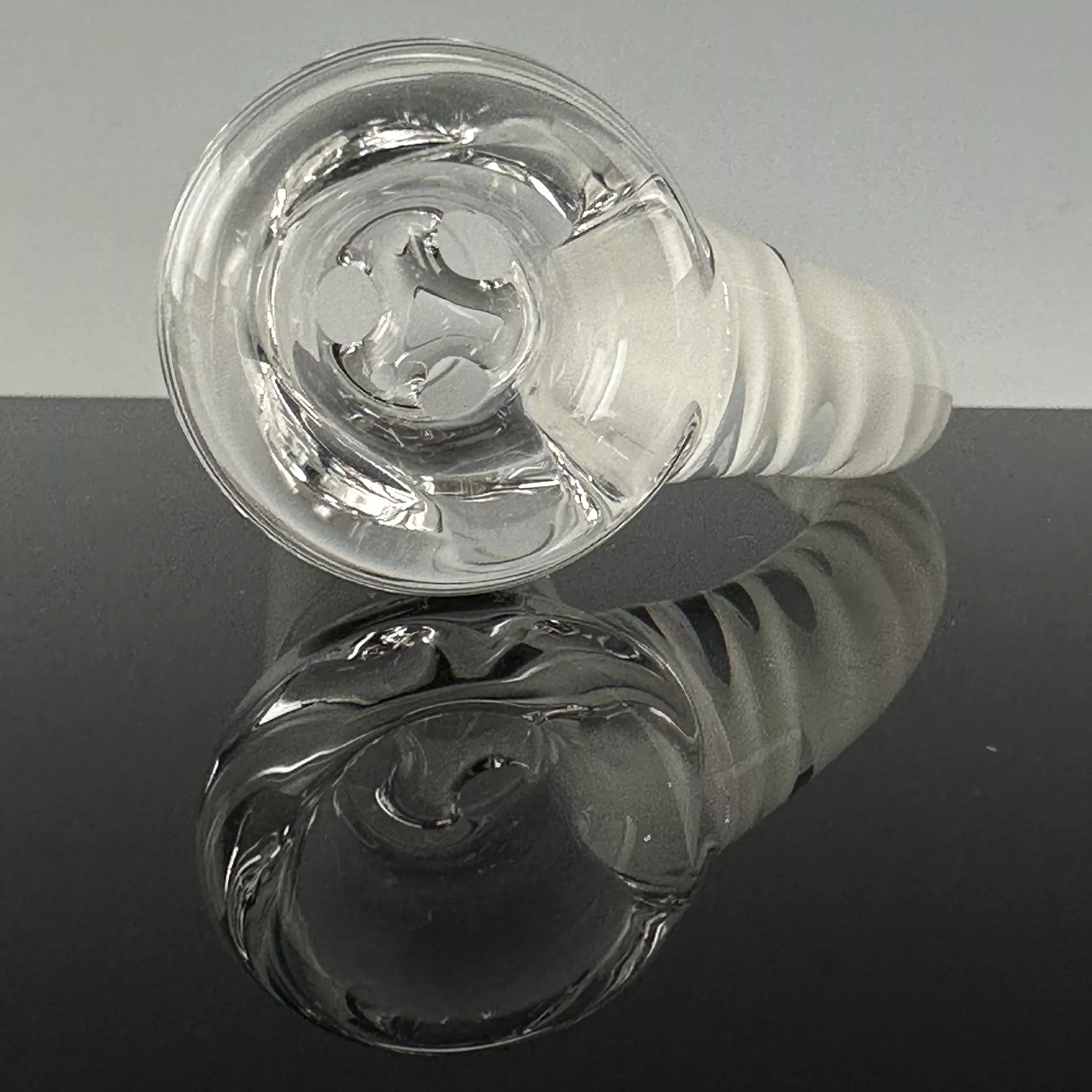 "Star White" Partial Accent 18mm 3 Hole Slide by Moose Glass
