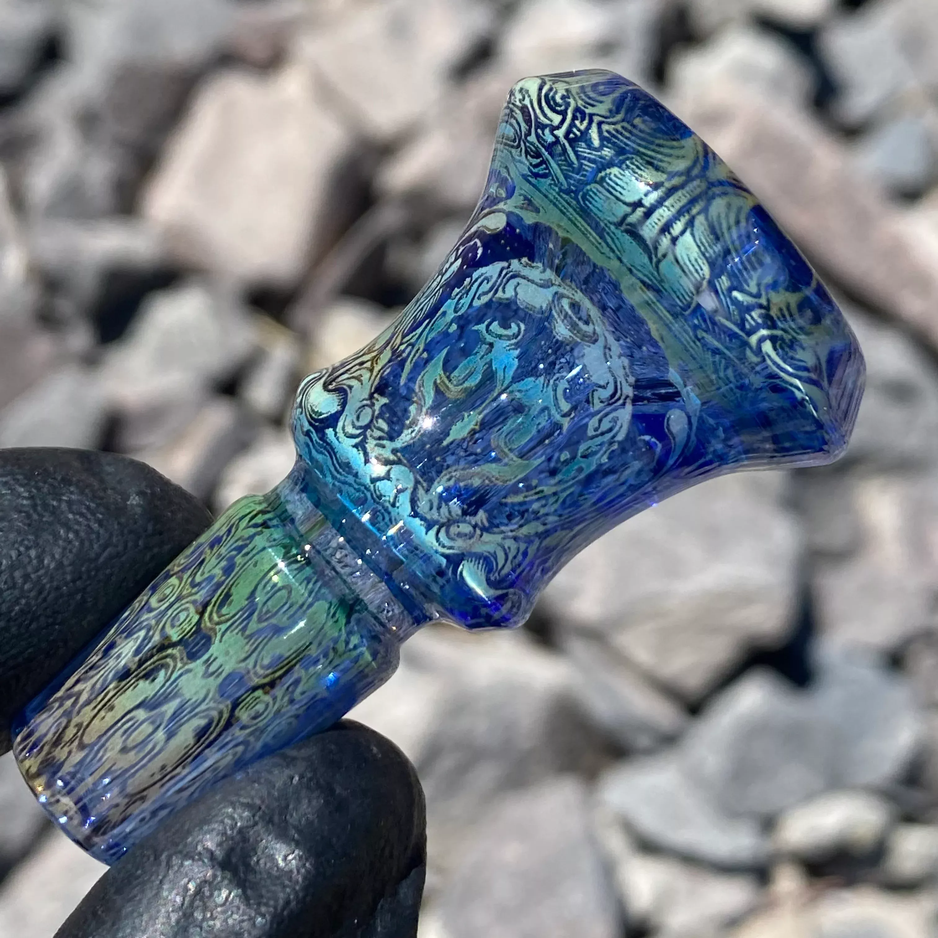 "Starbrood" Series (Light Cobalt) 14mm Slide by Mothership Glass