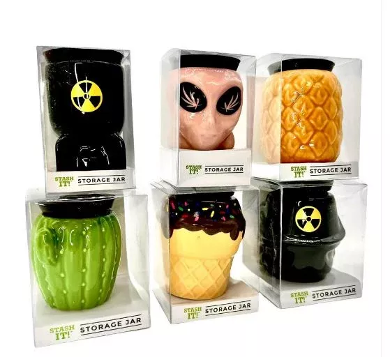Stash It 3oz Ceramic Storage Jars - Assorted