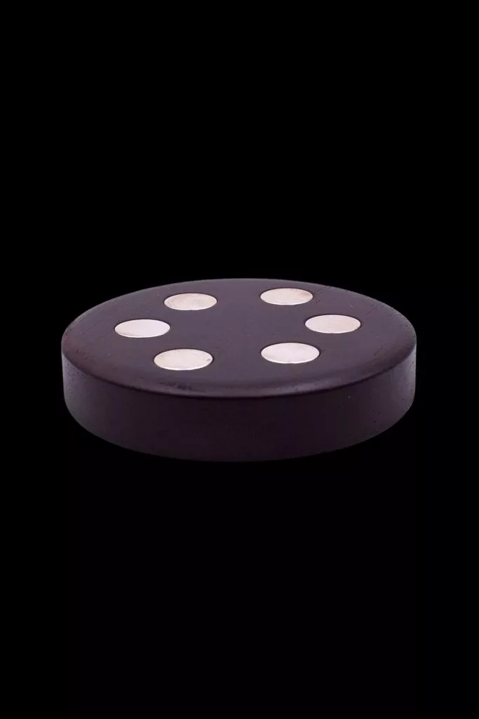 The Stash Shack 6 Device Round Wooden Base for DynaVap