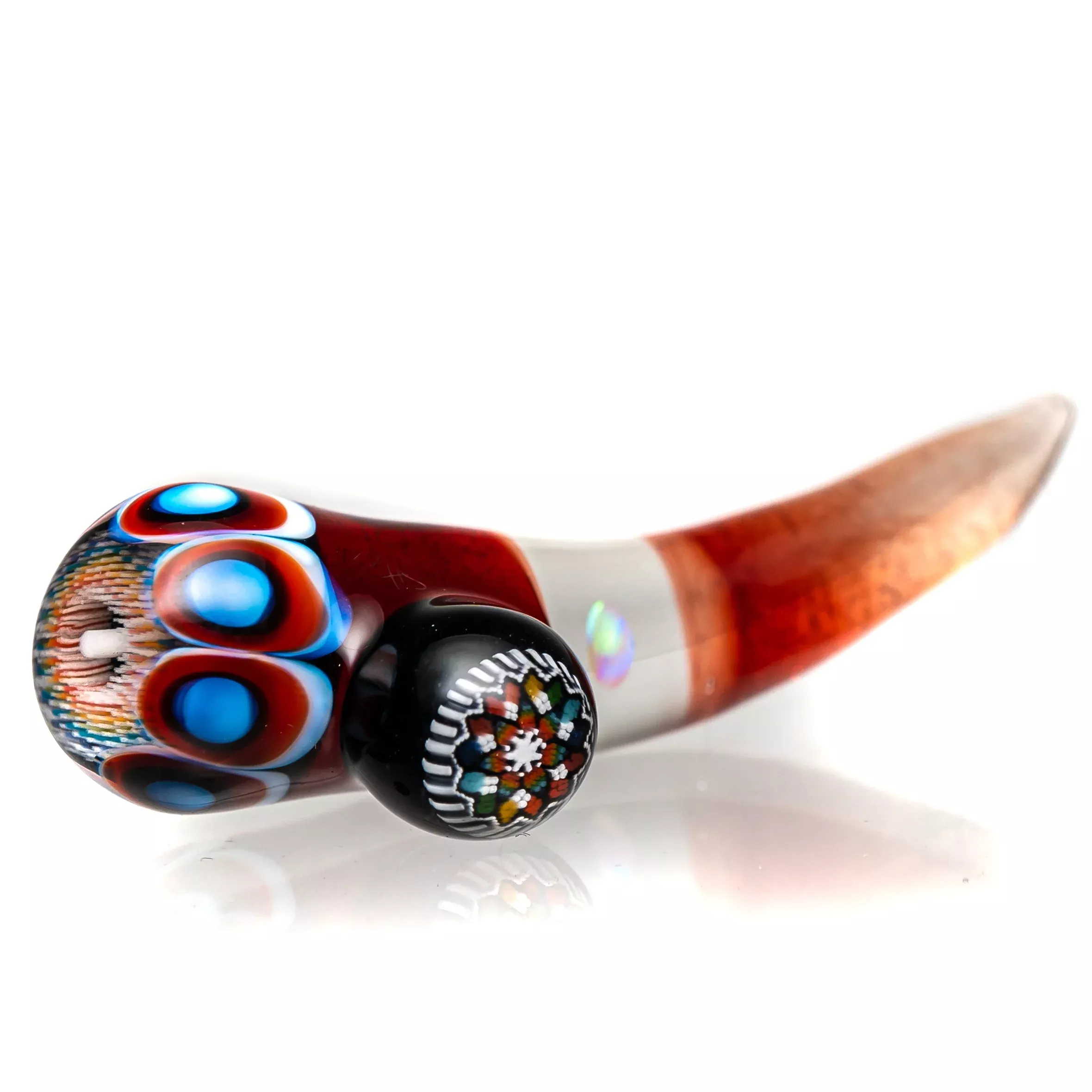 Steve H Glass - Dabber /Poker - Dot Stack & Opal - Pomegranate