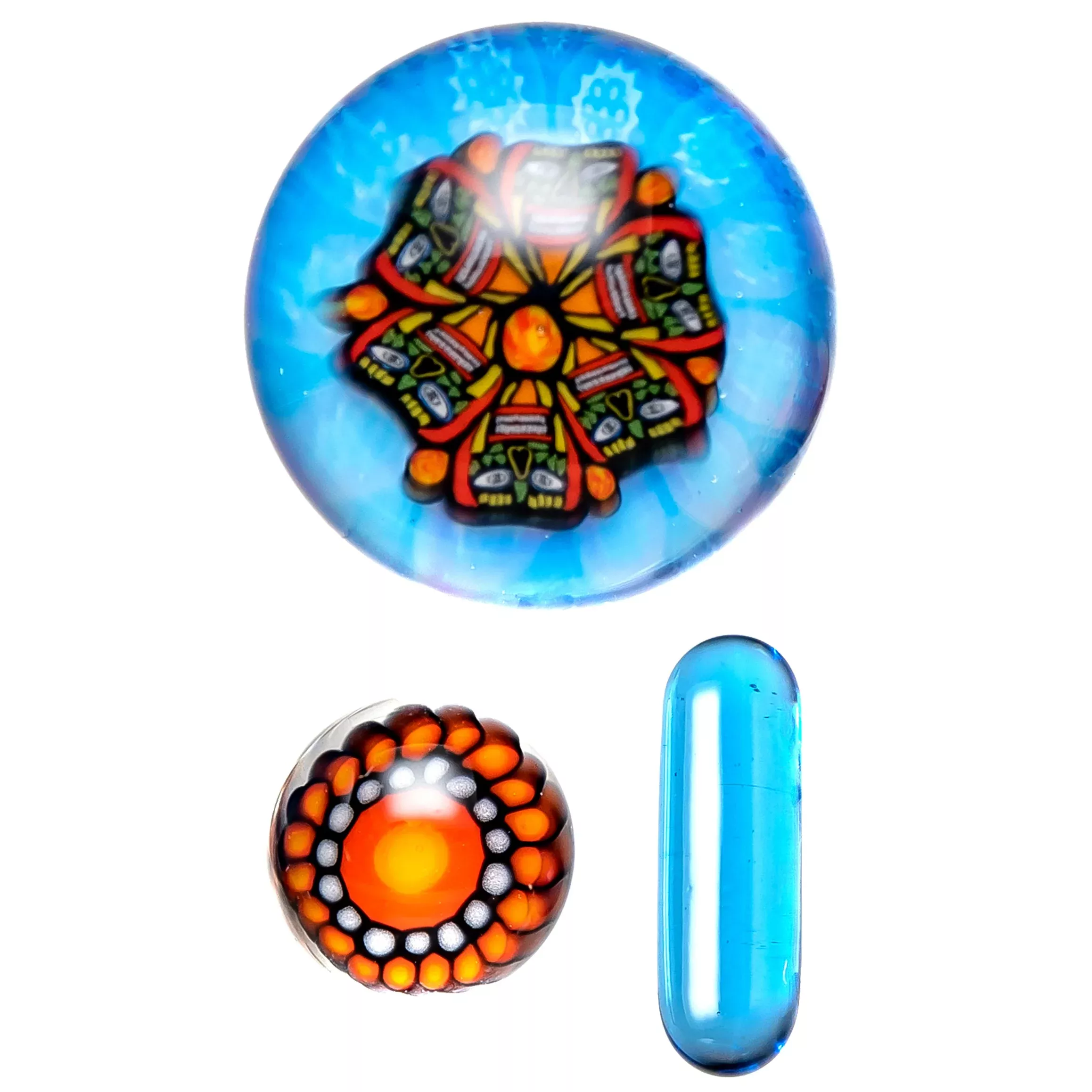 Steve H Glass - Double Sided Slurper Set - 3 Piece - Mask Stack & Cane Cluster