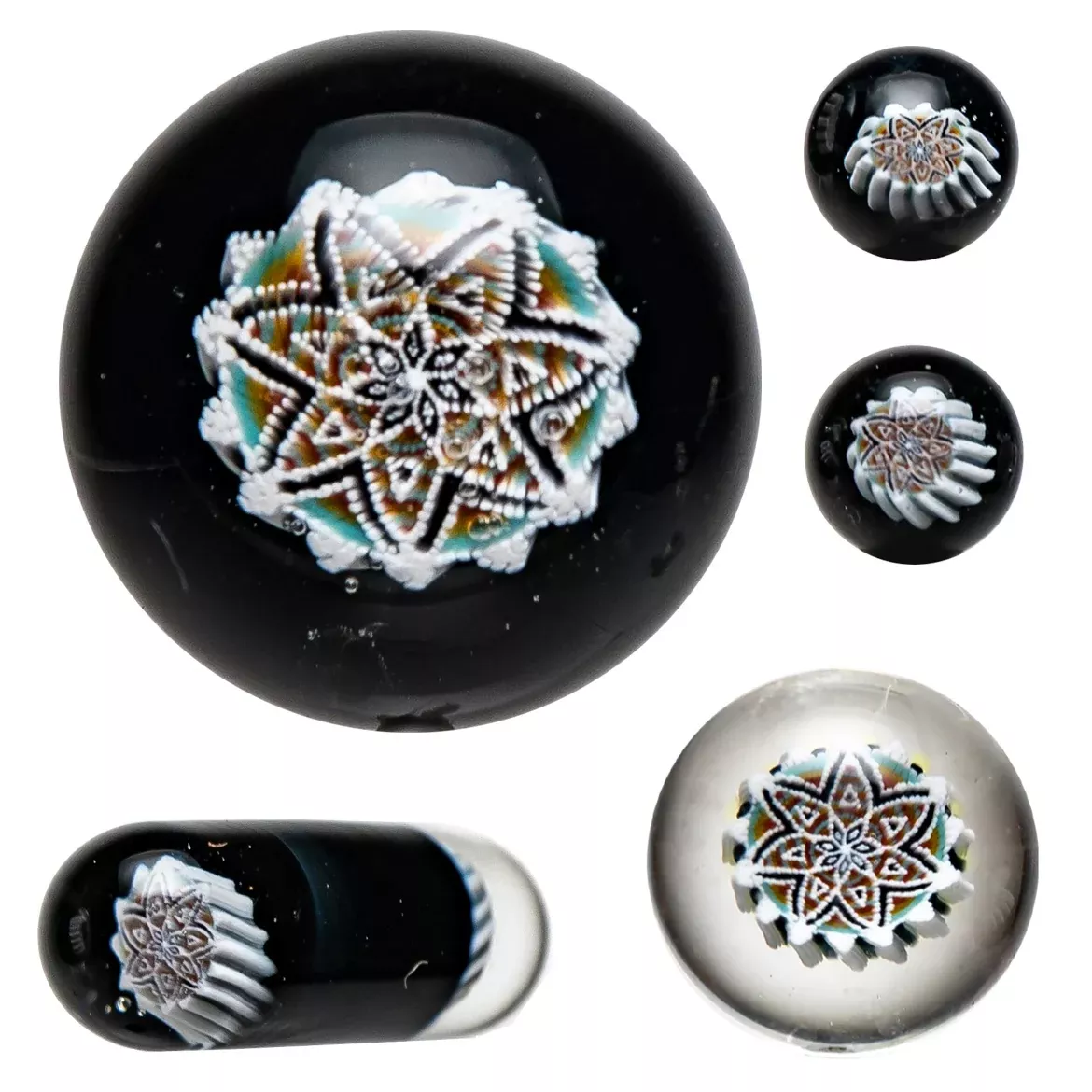Steve H Glass - Premium Series Slurper Set - 5 Piece - Star Mandala - Black