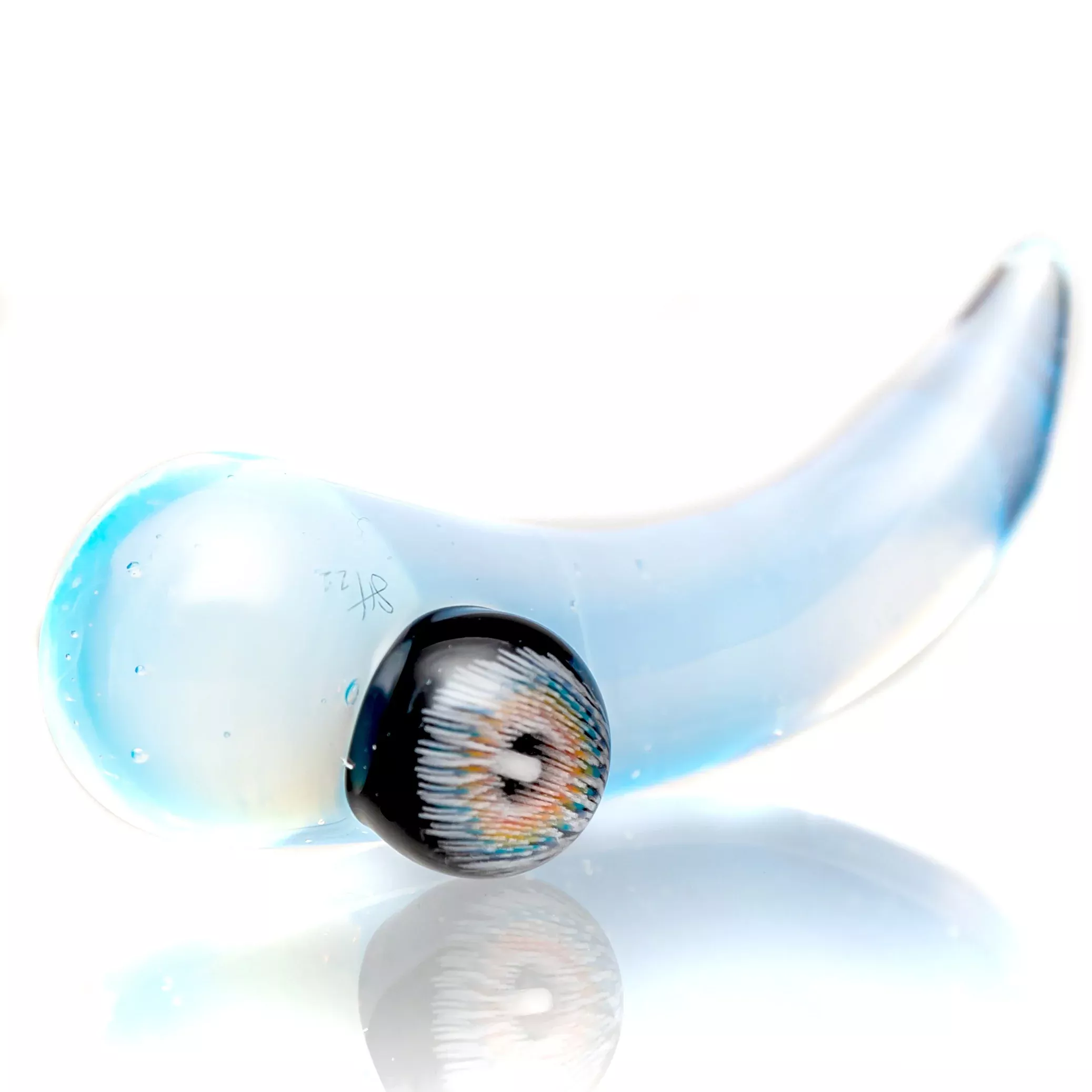 Steve H Glass - Side Millie Dabber /Poker - Rainbow Burst - Ghost