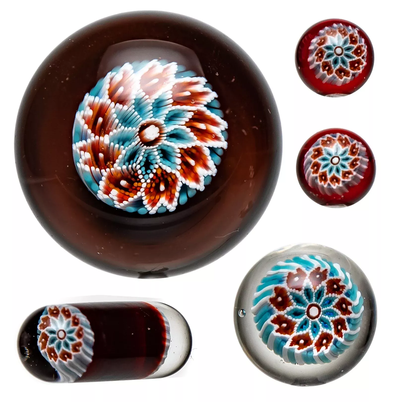 Steve H - Premium Series Slurper Set - 5 Piece - Pinwheel Mandala - Dragons Blood