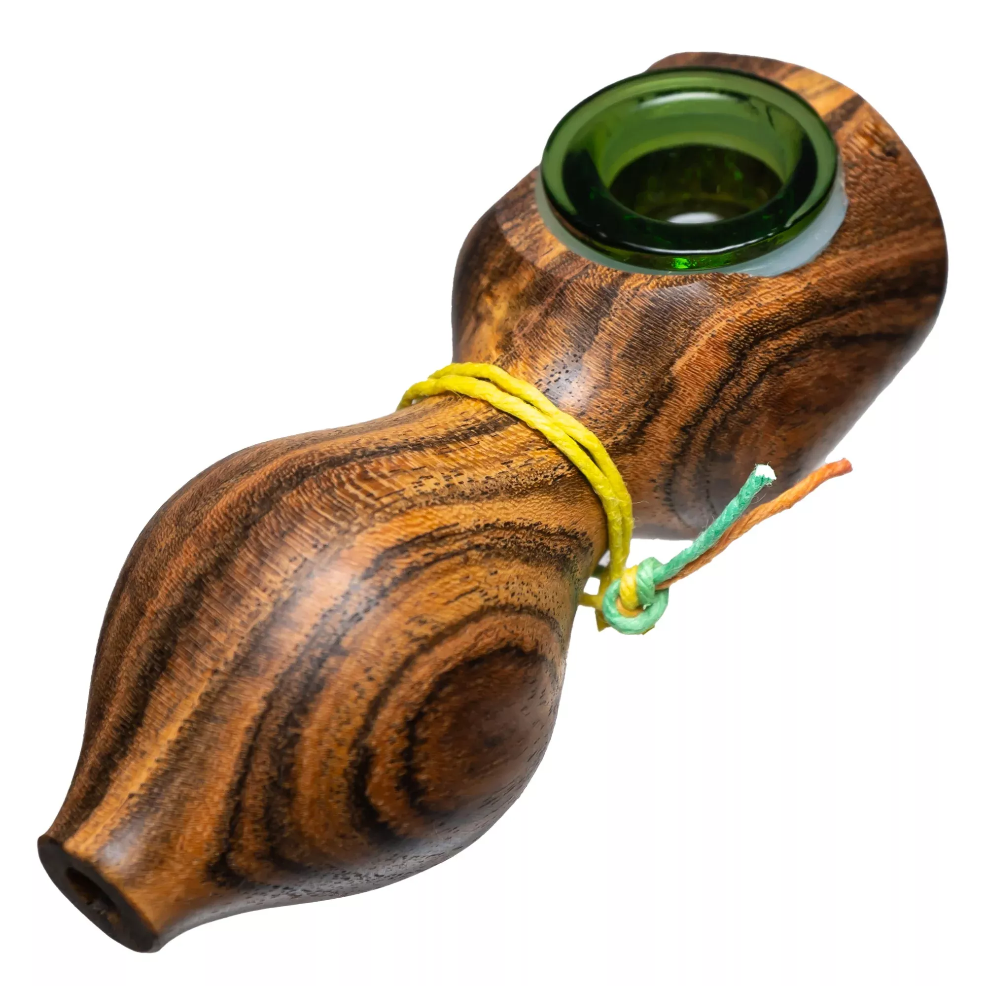 Steve's Dank Pipes - Small Pipe - Brazilian Bocote - Green Bowl