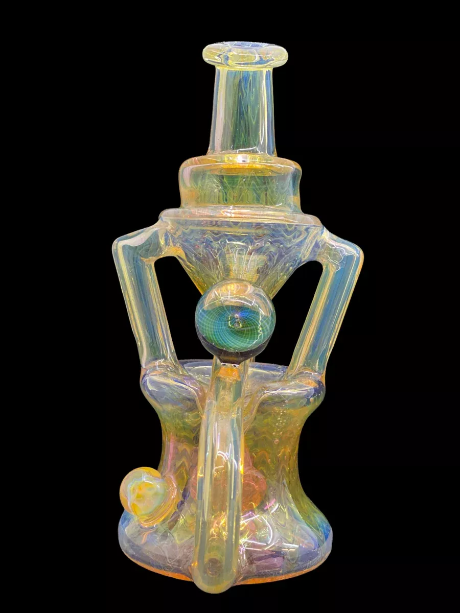 STF Glass Fully Fumed Recycler | 3-Inch Glass Dab Rig for Smooth Concentrate Hits