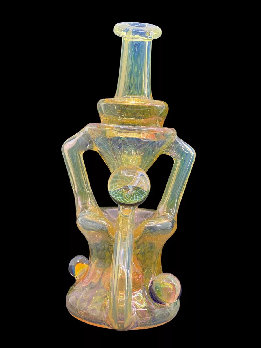 STF Glass Fully Fumed Recycler | 5-Inch Compact Glass Dab Rig for Smooth Concentrate Hits