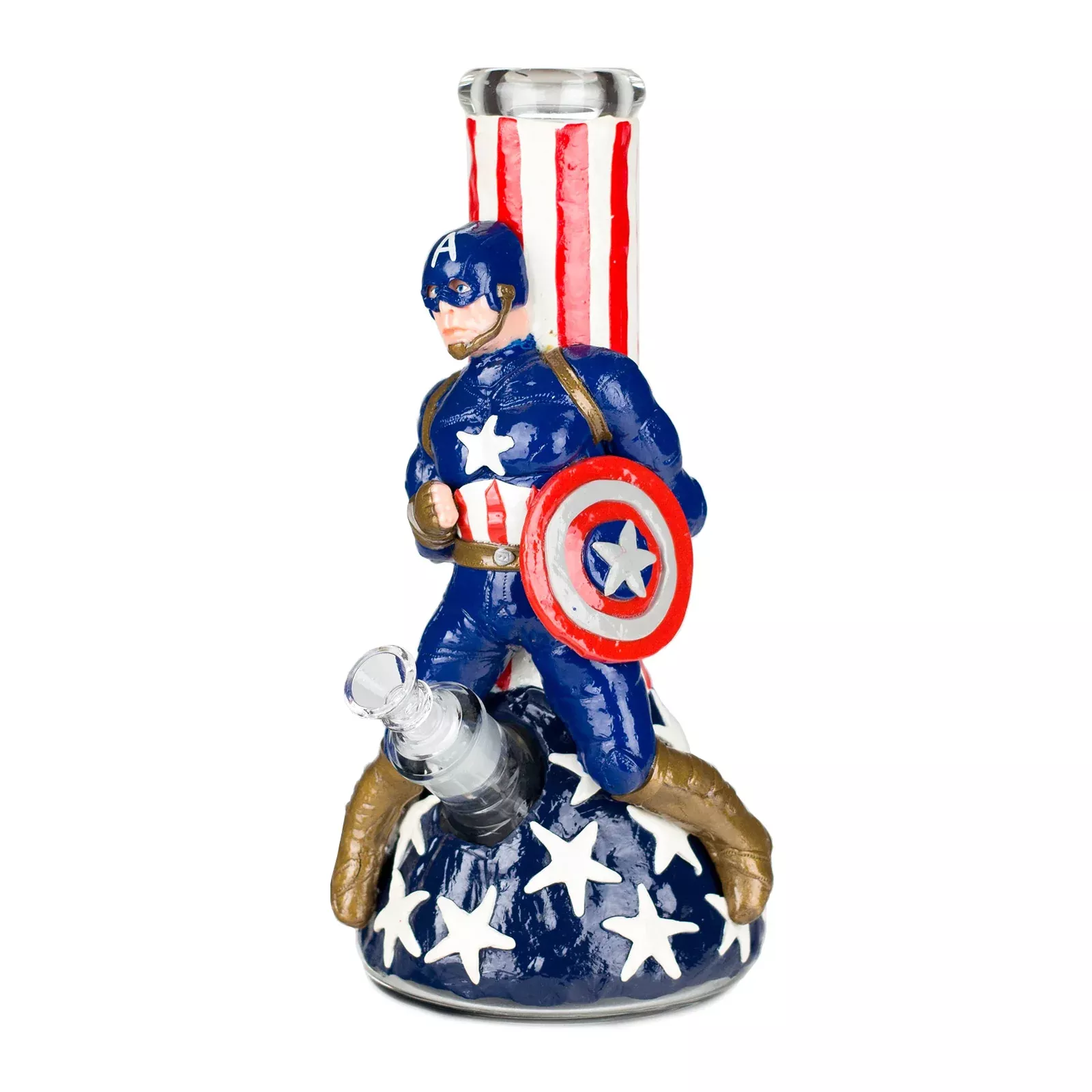 Superhero Captain Star 12" Glass Bong