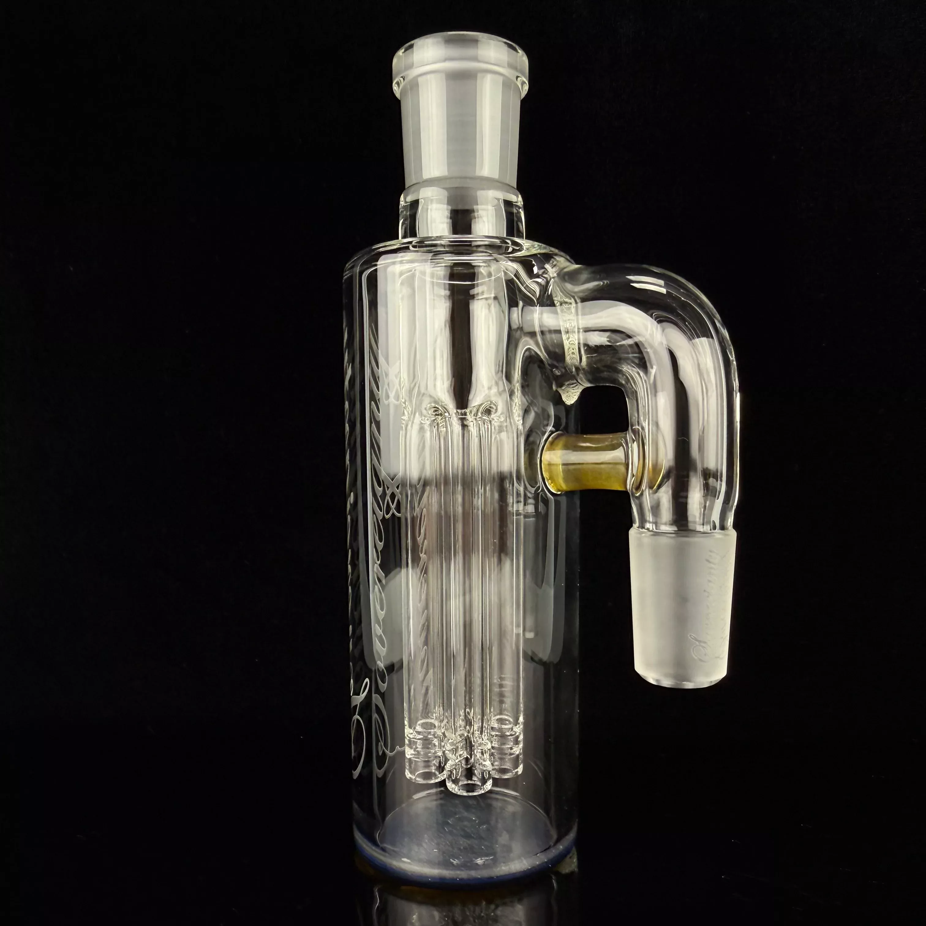 "Swamp Thing X Icy Water Satin" Partial Accented F4 Slitted Ashcatcher by Sovereignty Glass