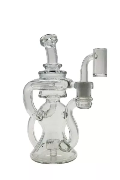 TAG - 8" Clear Recycling Stacked Bellow Ball Bent Neck with Super Slit Puck Diffuser