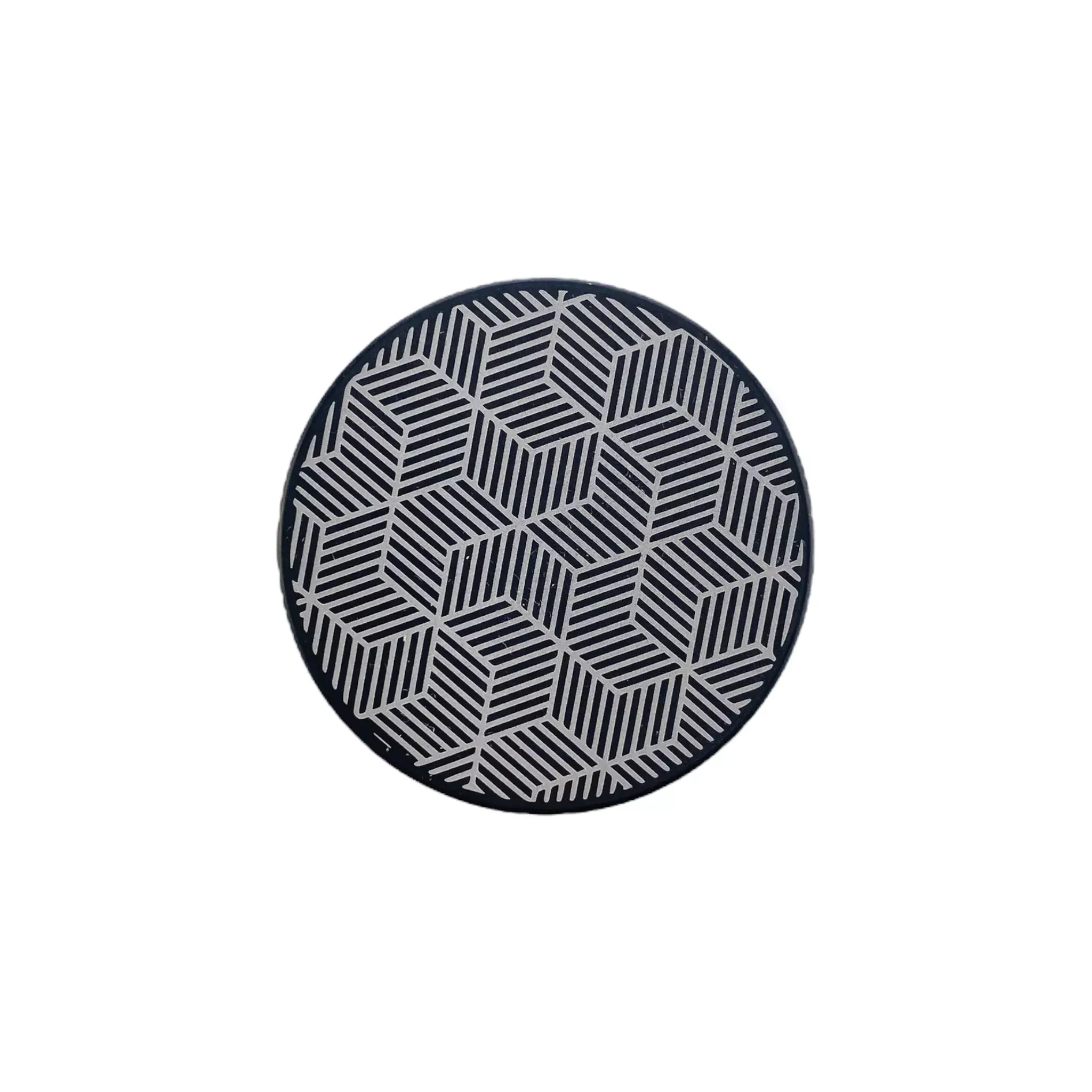 Tahoe Grinders Black Anodized Aluminum Small Two Piece Weed Grinder With Sacred Geometry