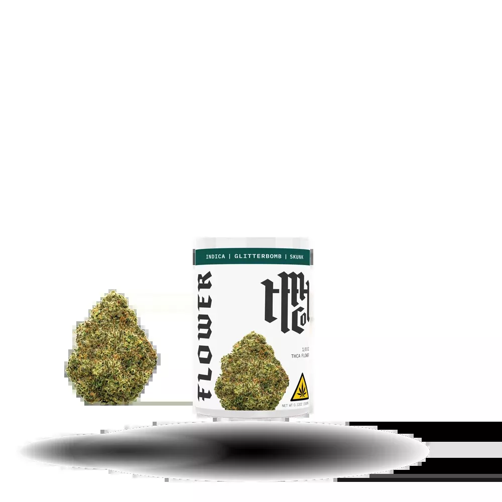 THCa Flower: Glitterbomb (Indica), 1/8oz