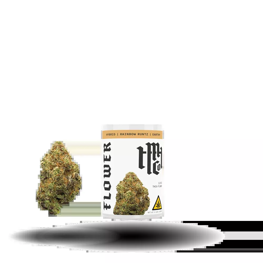 THCa Flower: Rainbow Runtz (Hybrid), 1/8oz
