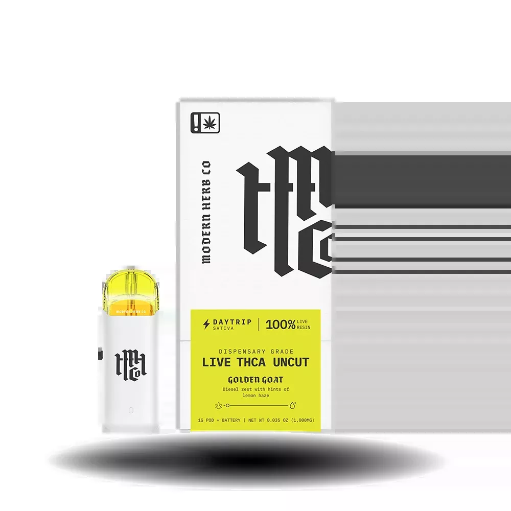 THCa Live Resin Uncut Pod Kit: Sativa, Golden Goat, 1g