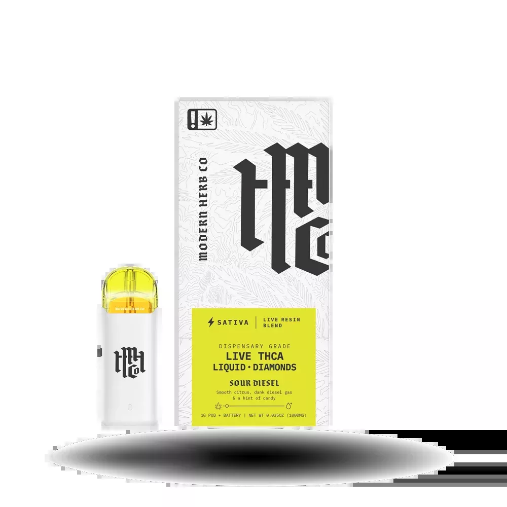 THCa Pod Kit Live Resin Liquid Diamonds: Sour Diesel (Sativa) - 1g