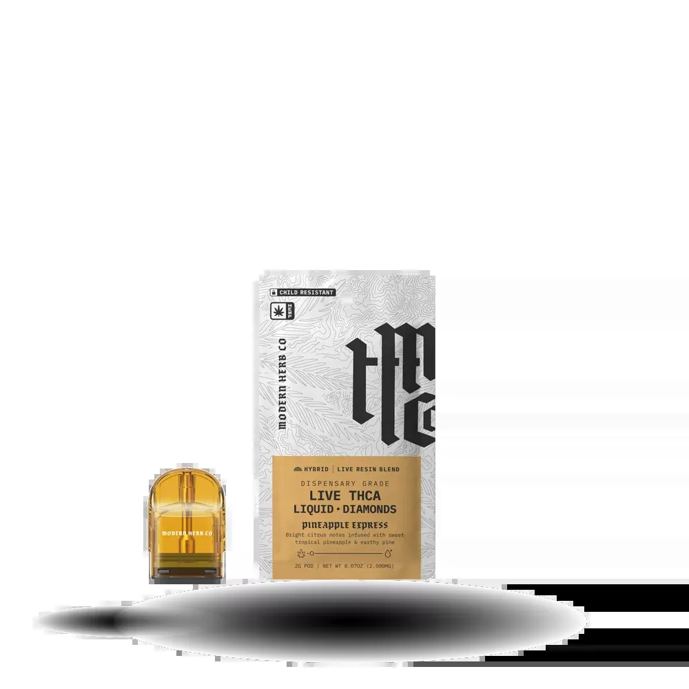 THCa Pod Refill Live Resin Liquid Diamonds: Pineapple Express (Hybrid) - 2g