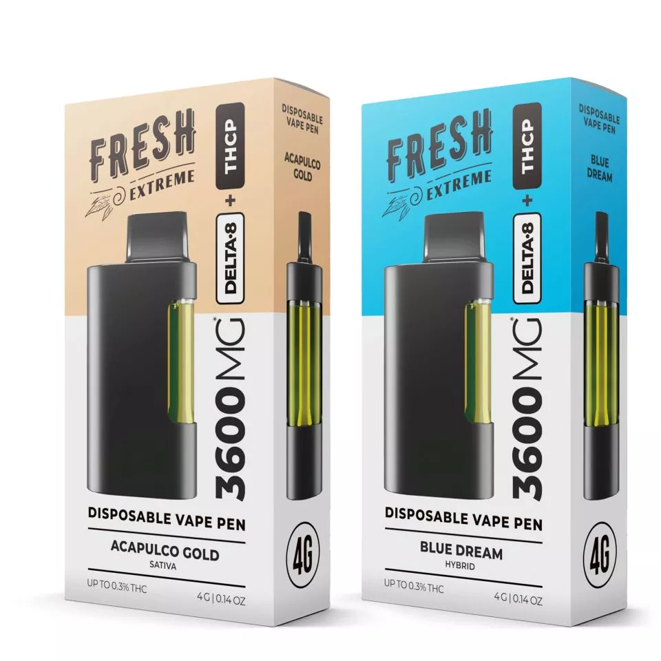 THCP, D8 Vape Pens Bundle - 3600mg - Fresh