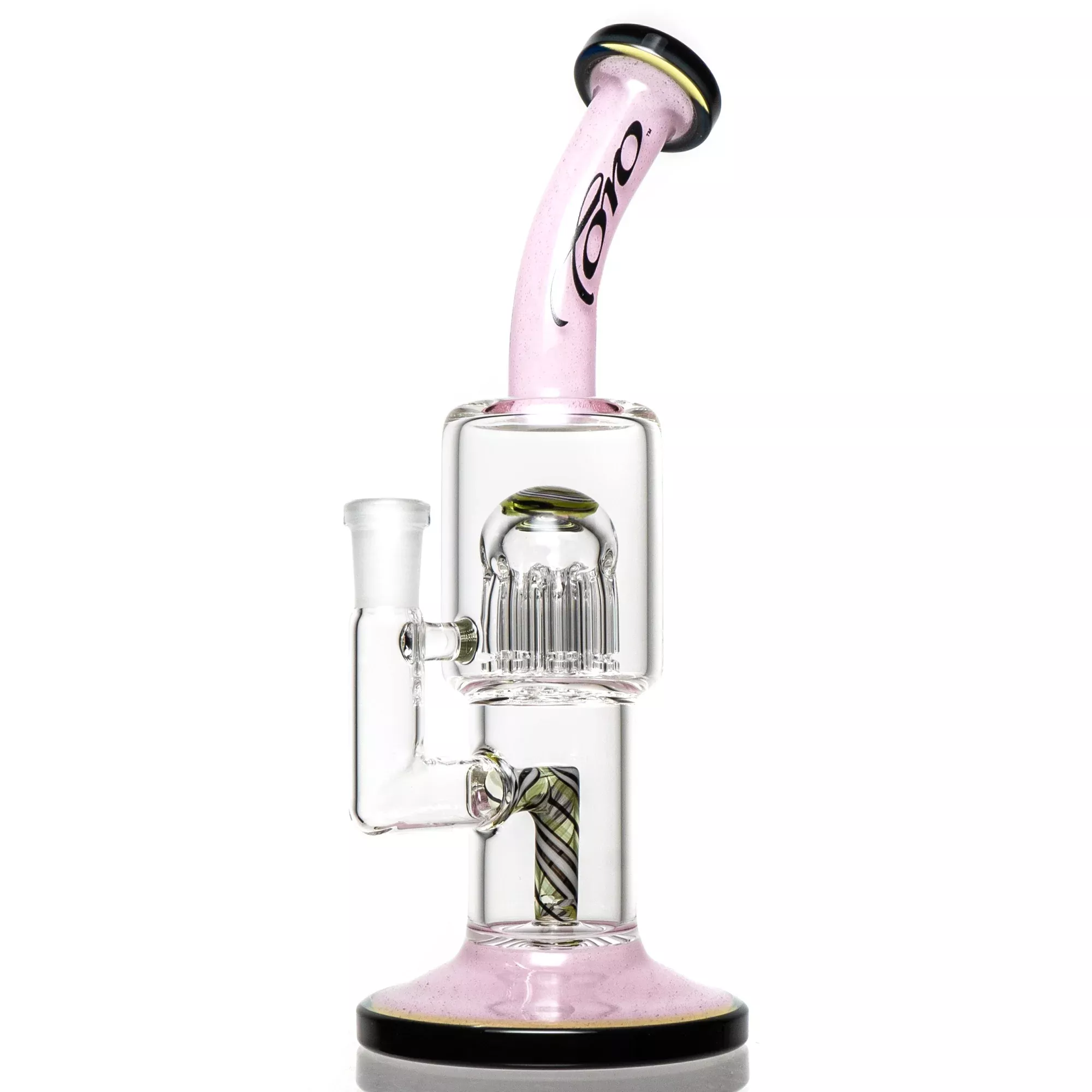 Toro - Double Macro - Pink Satin, Black & Transparent Green