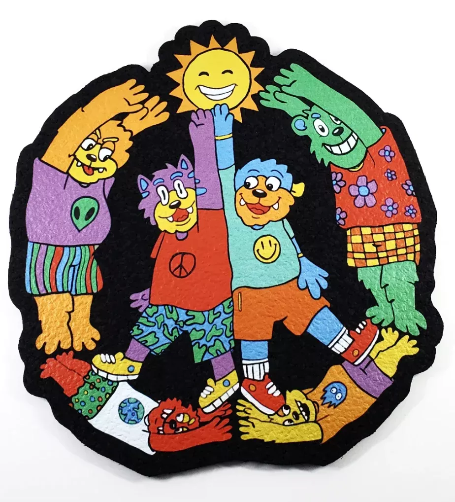 Trevy Metal Peace Moodmat - Eco-Friendly Heat-Resistant Mat